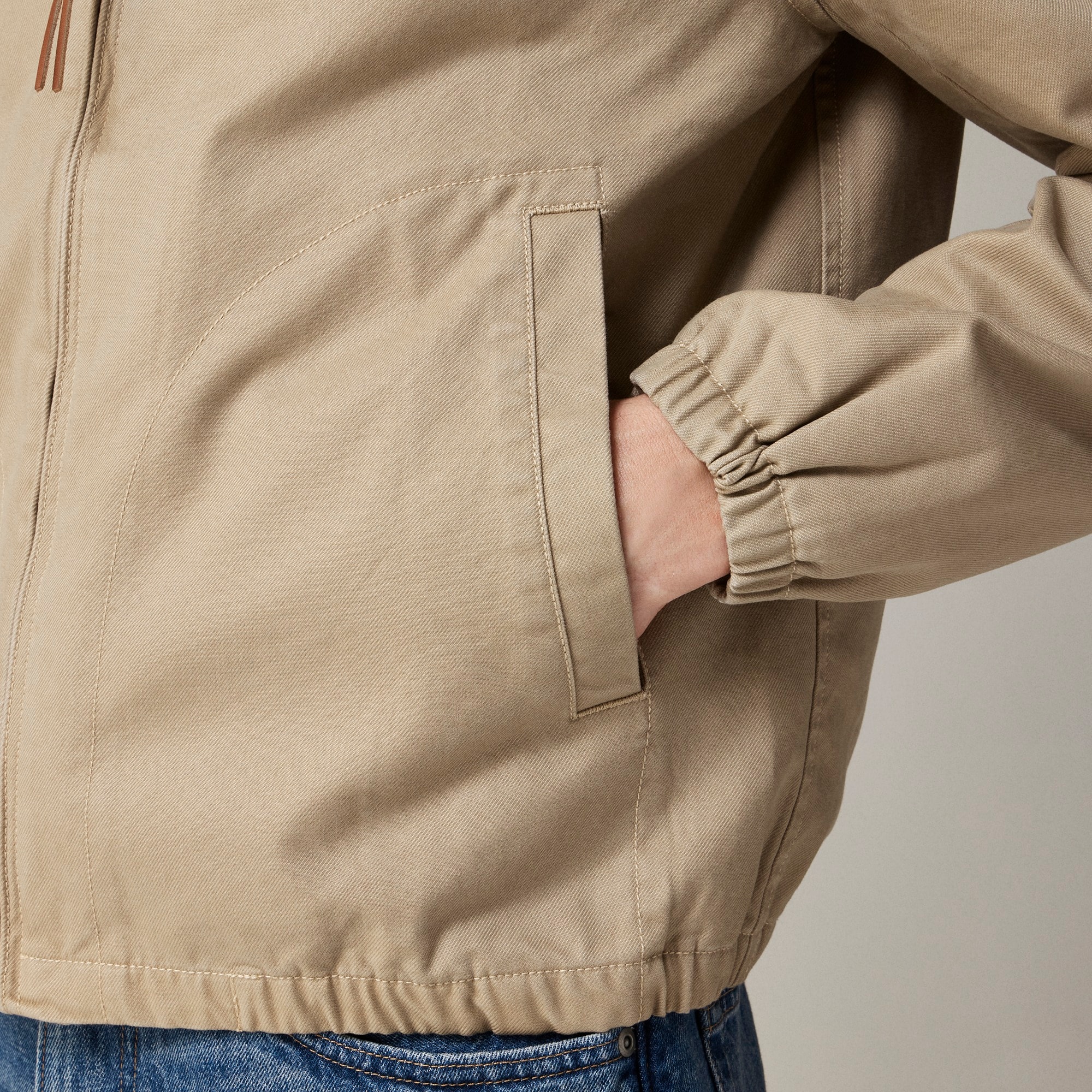 Harrington jacket in cotton twill