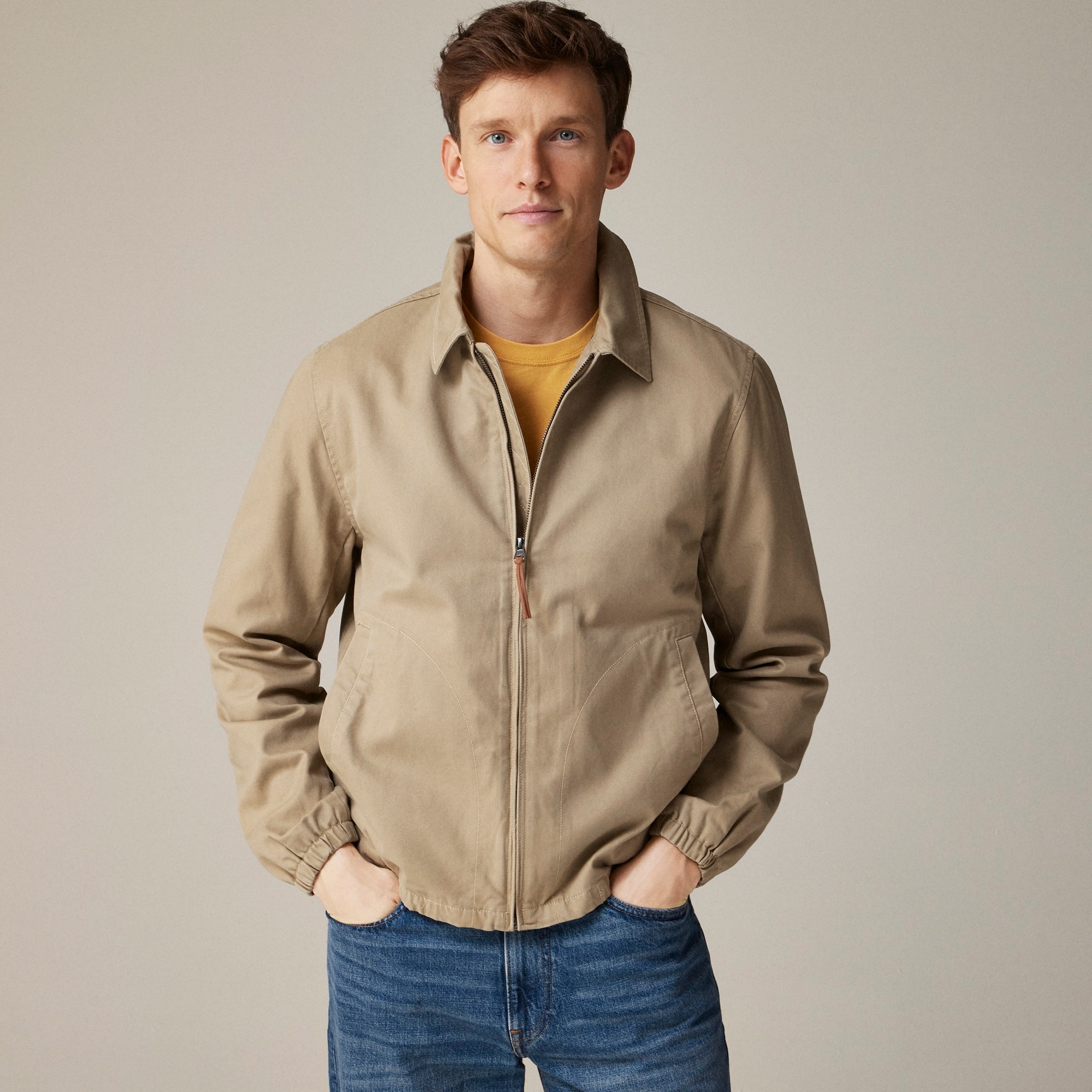 Harrington jacket in cotton twill