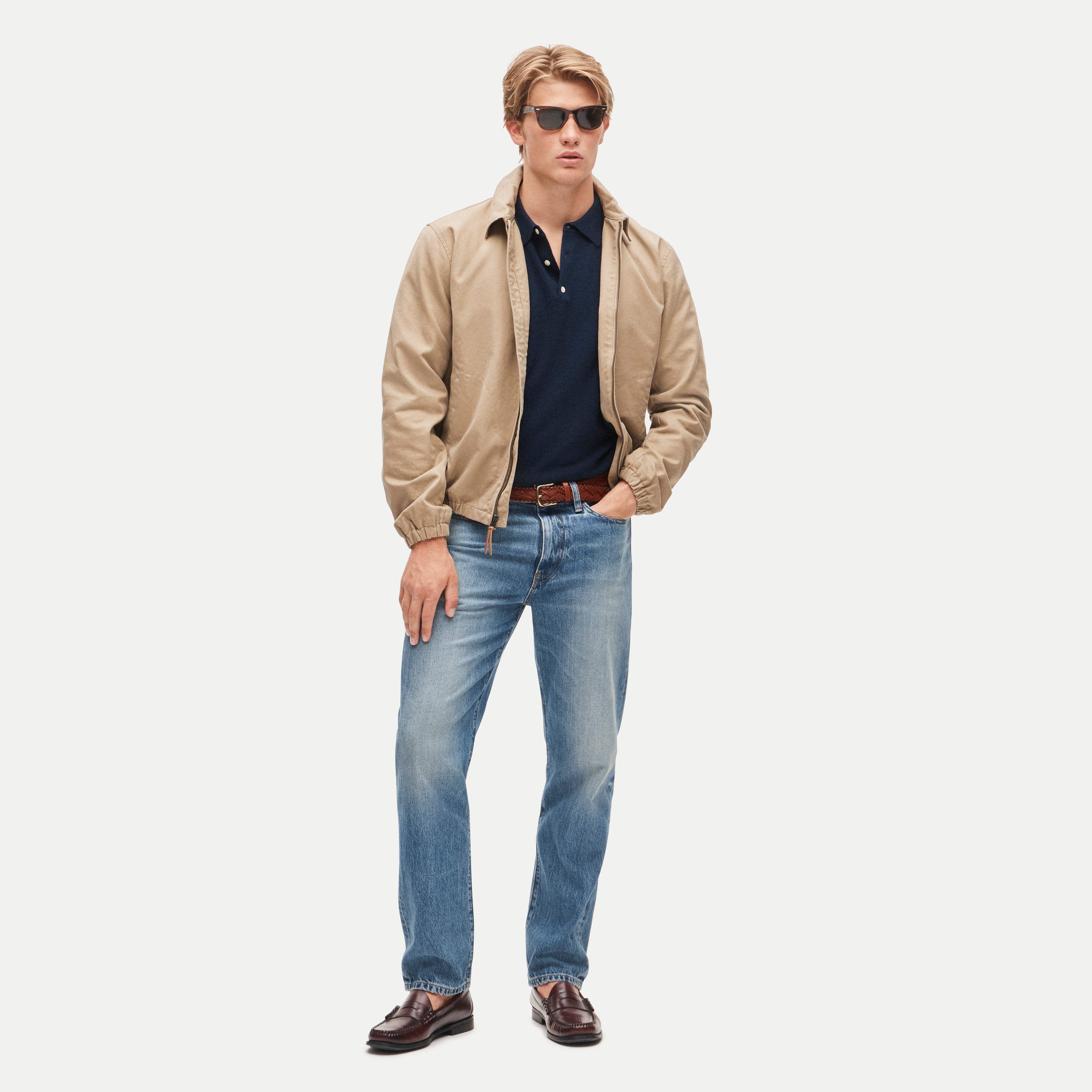 Harrington jacket in cotton twill