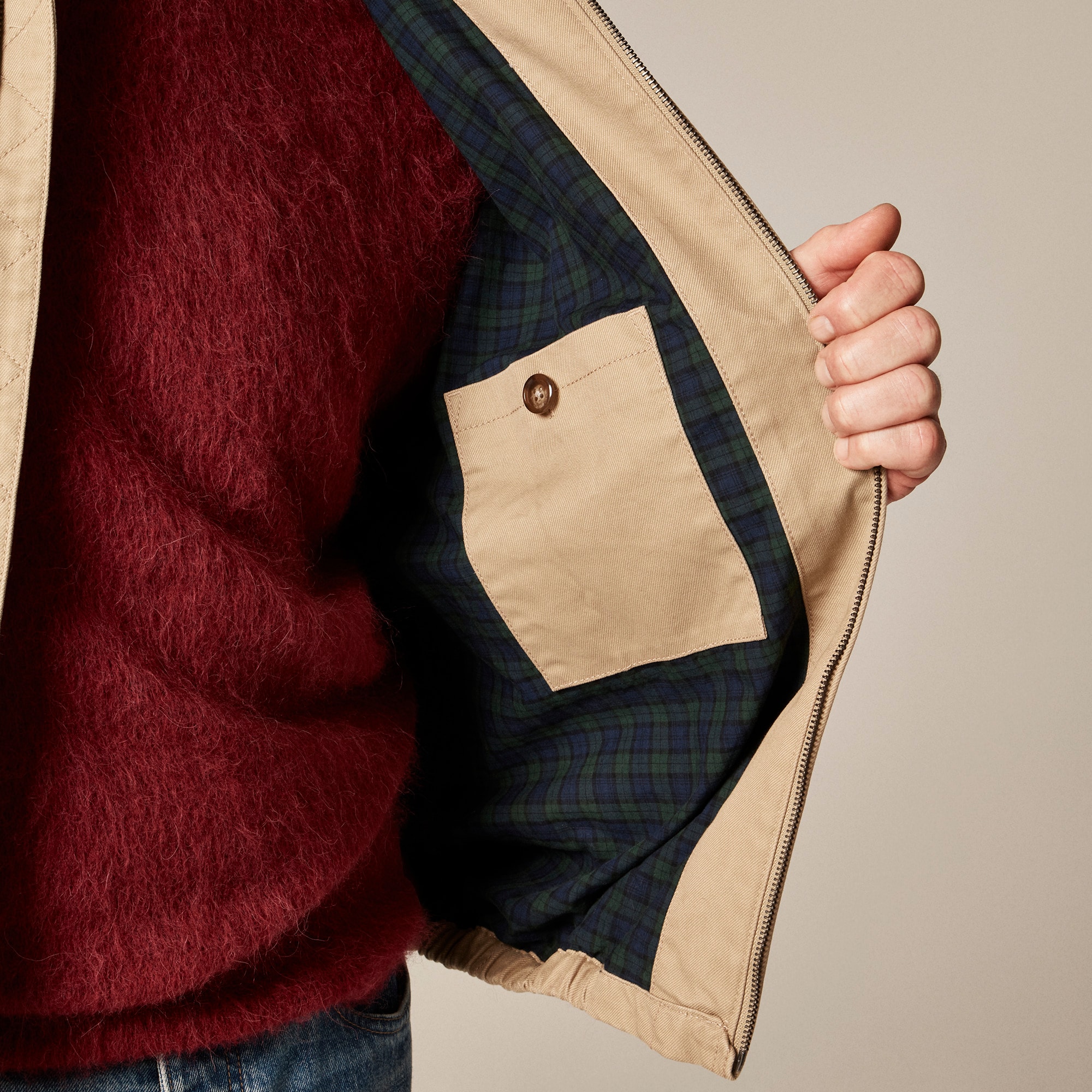 Harrington Jacket In Cotton Twill For Men | J.Crew