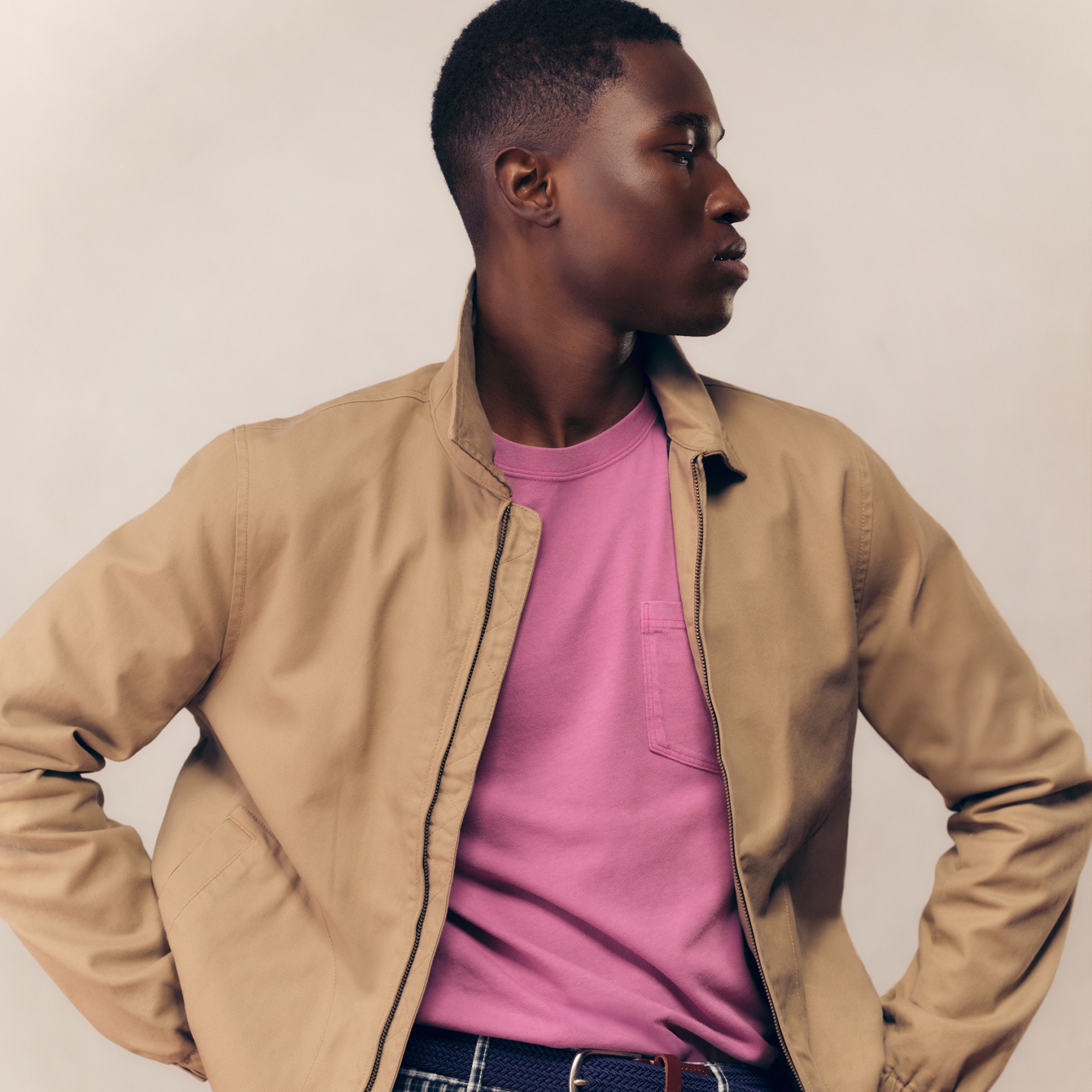 Harrington Jacket In Cotton Twill For Men | J.Crew