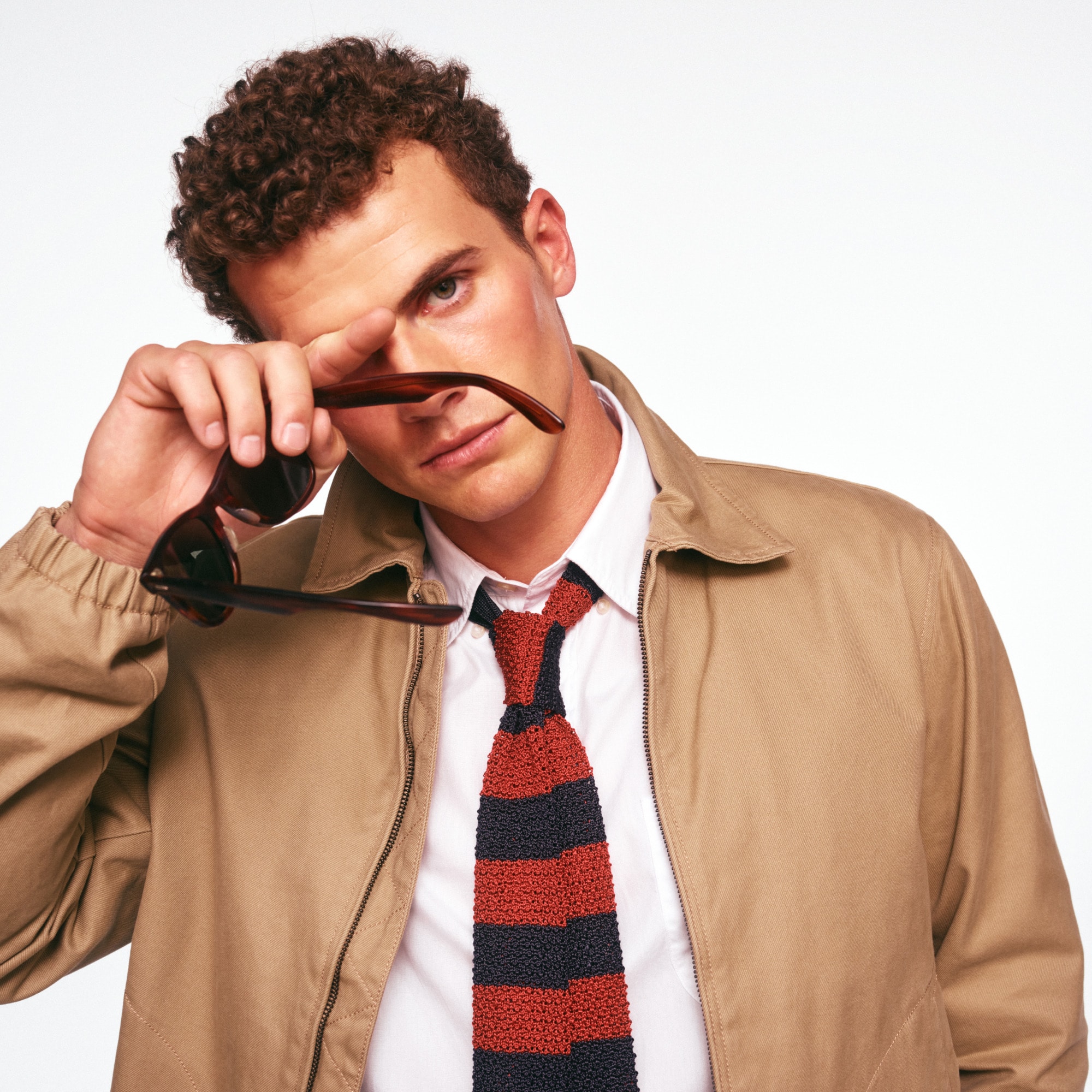 Harrington jacket in cotton twill