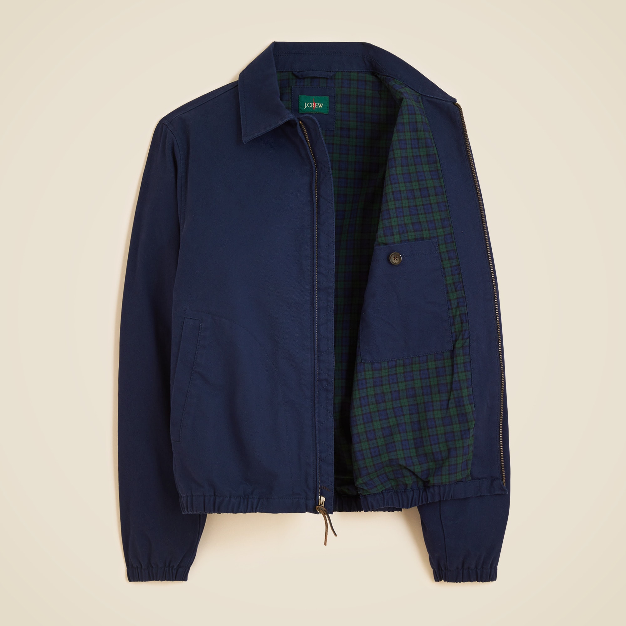 Harrington jacket in cotton twill