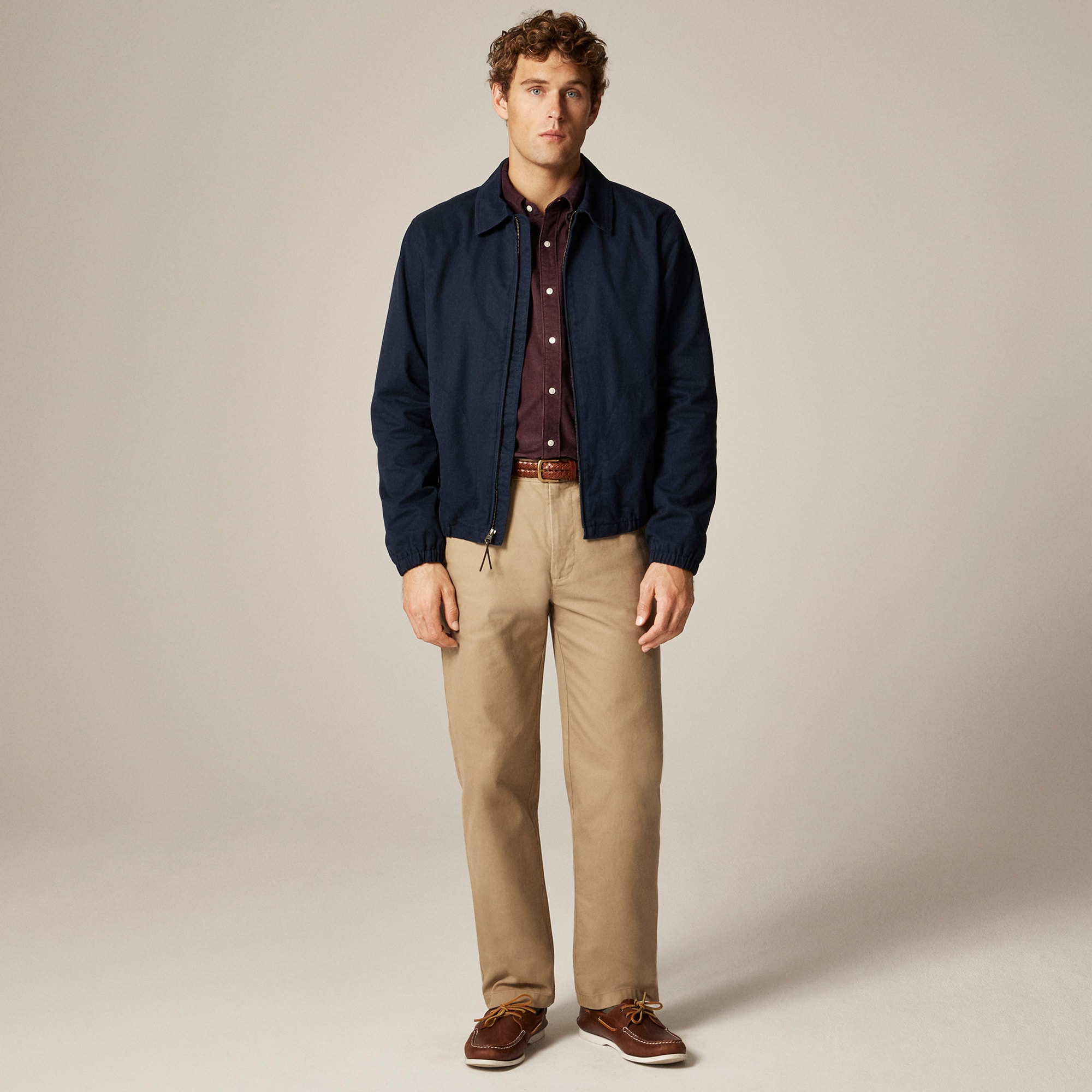 Harrington jacket in cotton twill
