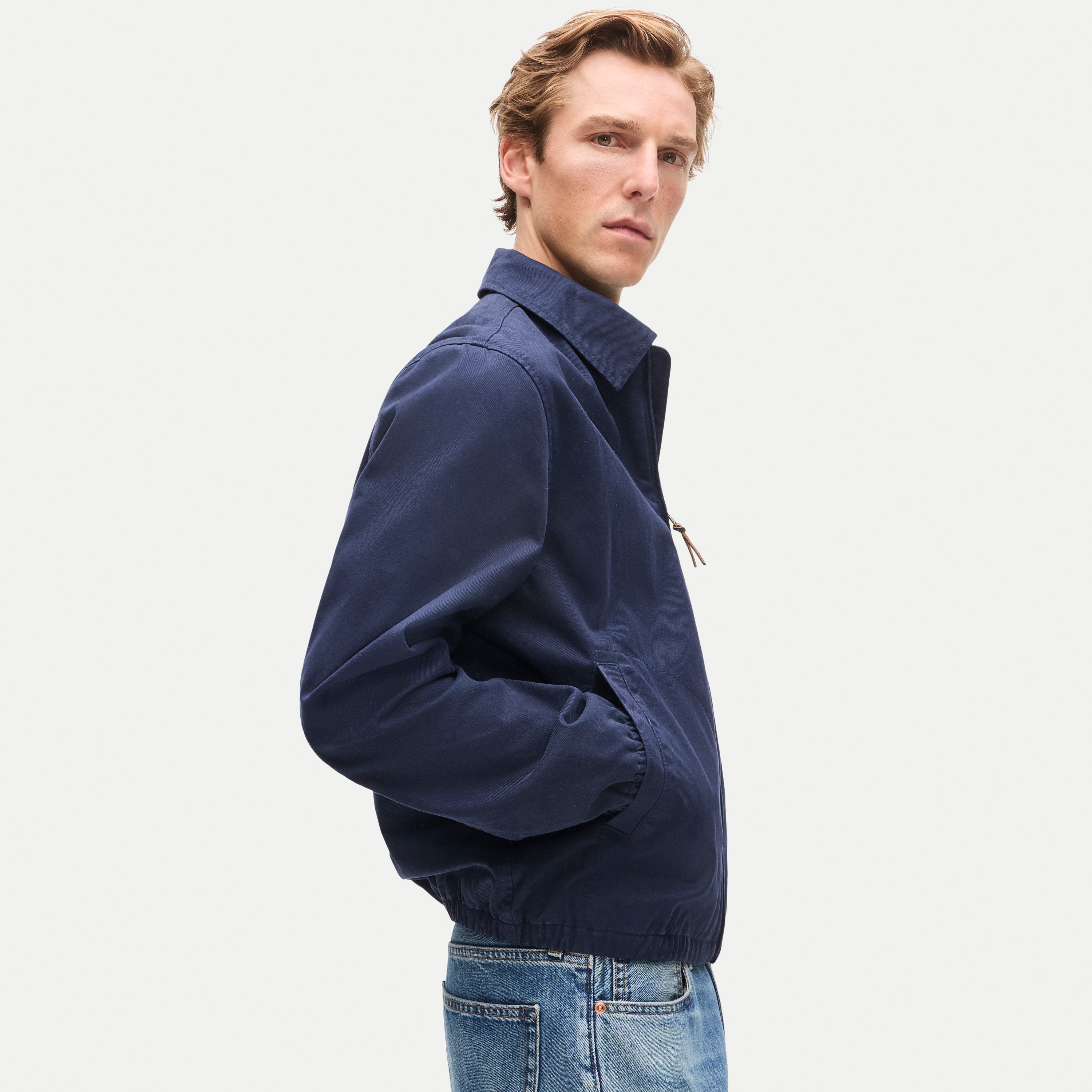 Harrington jacket in cotton twill