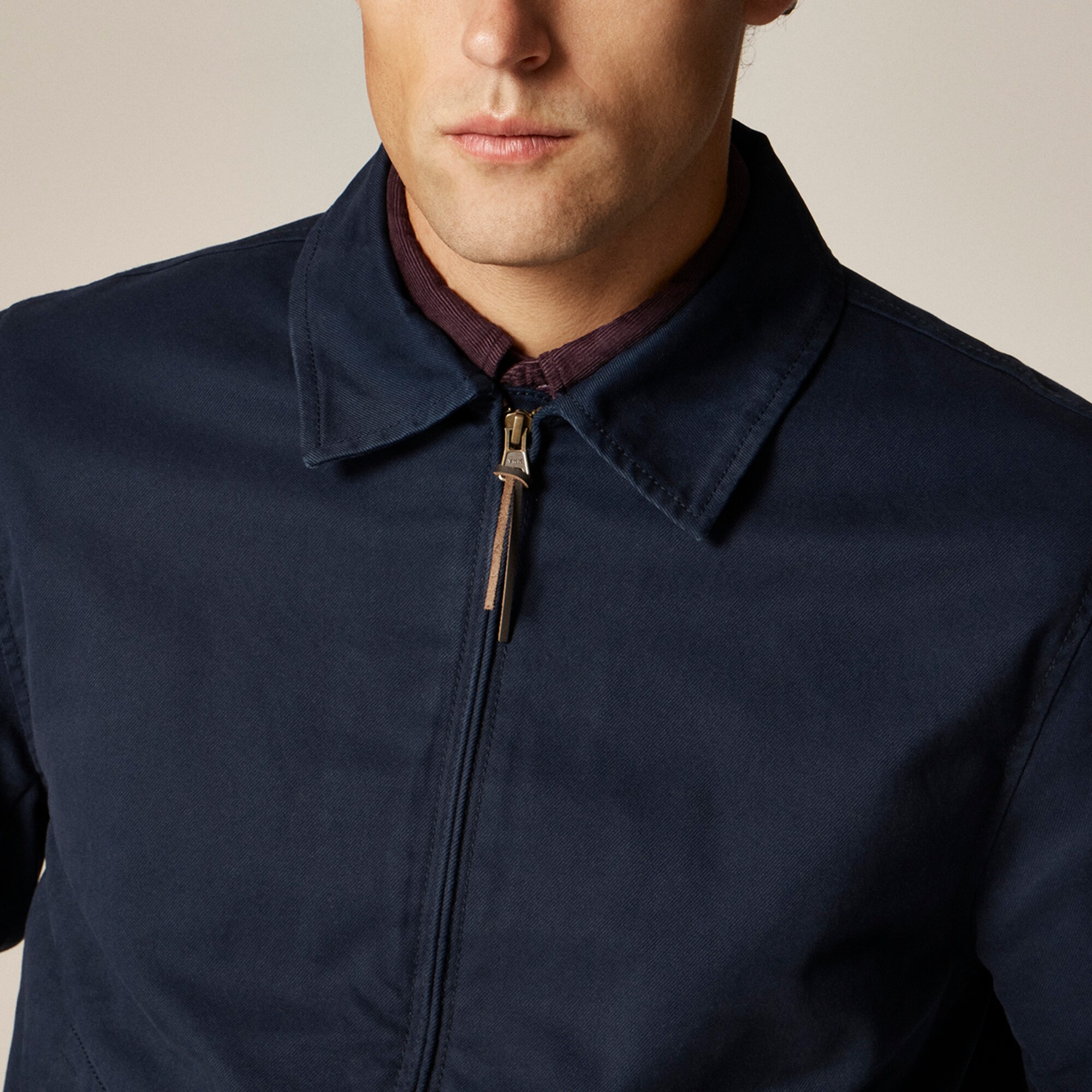 Harrington jacket in cotton twill