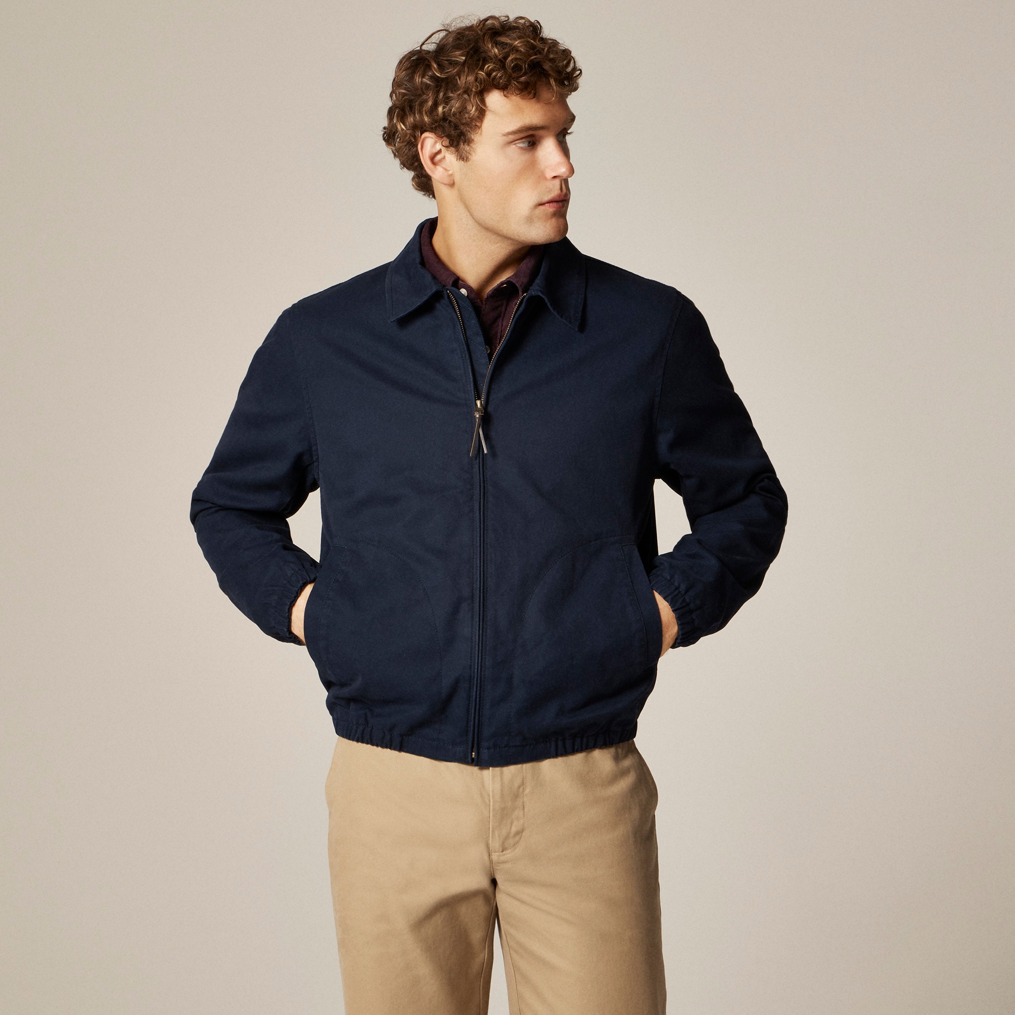  Harrington jacket in cotton twill