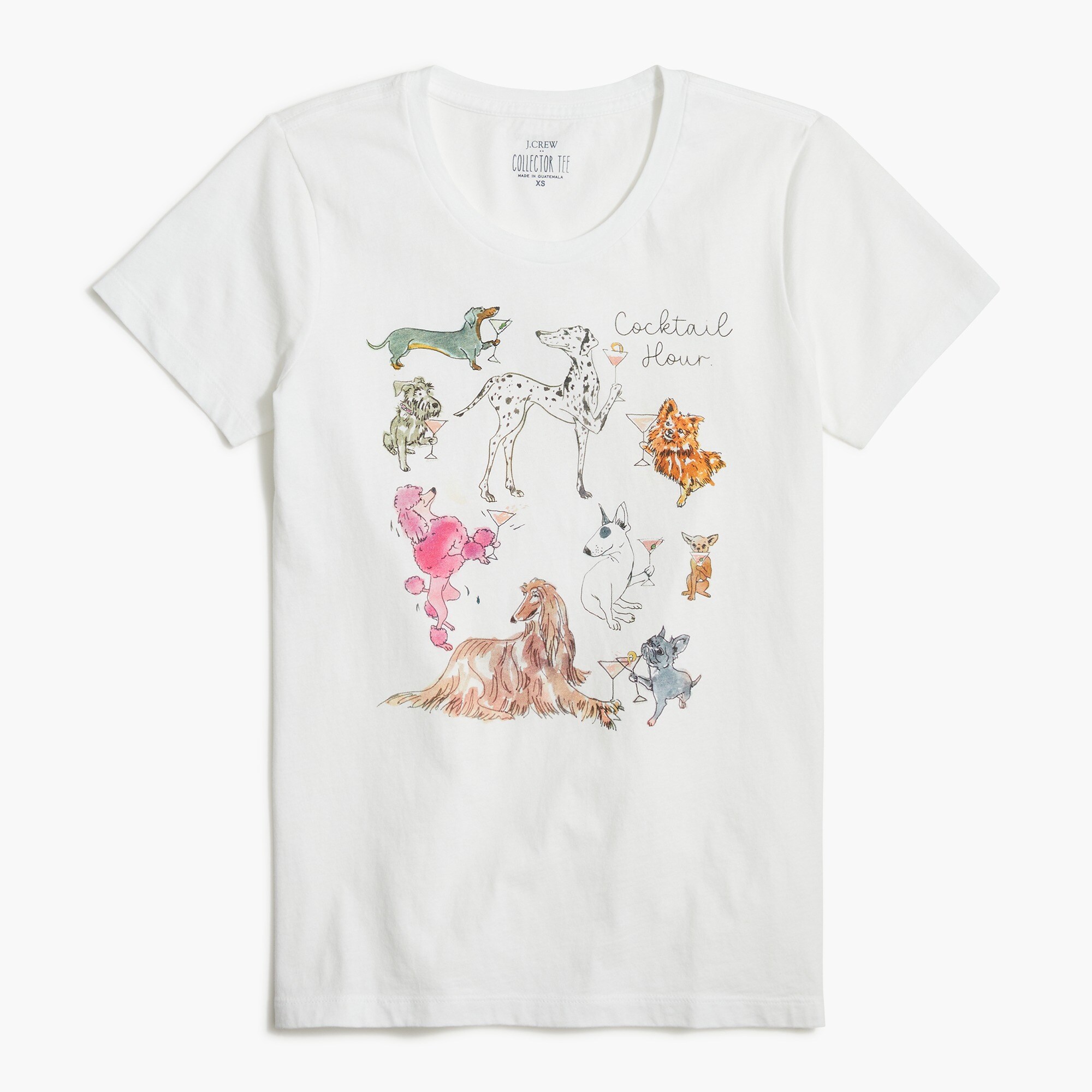 cocktail hour dogs graphic tee for women