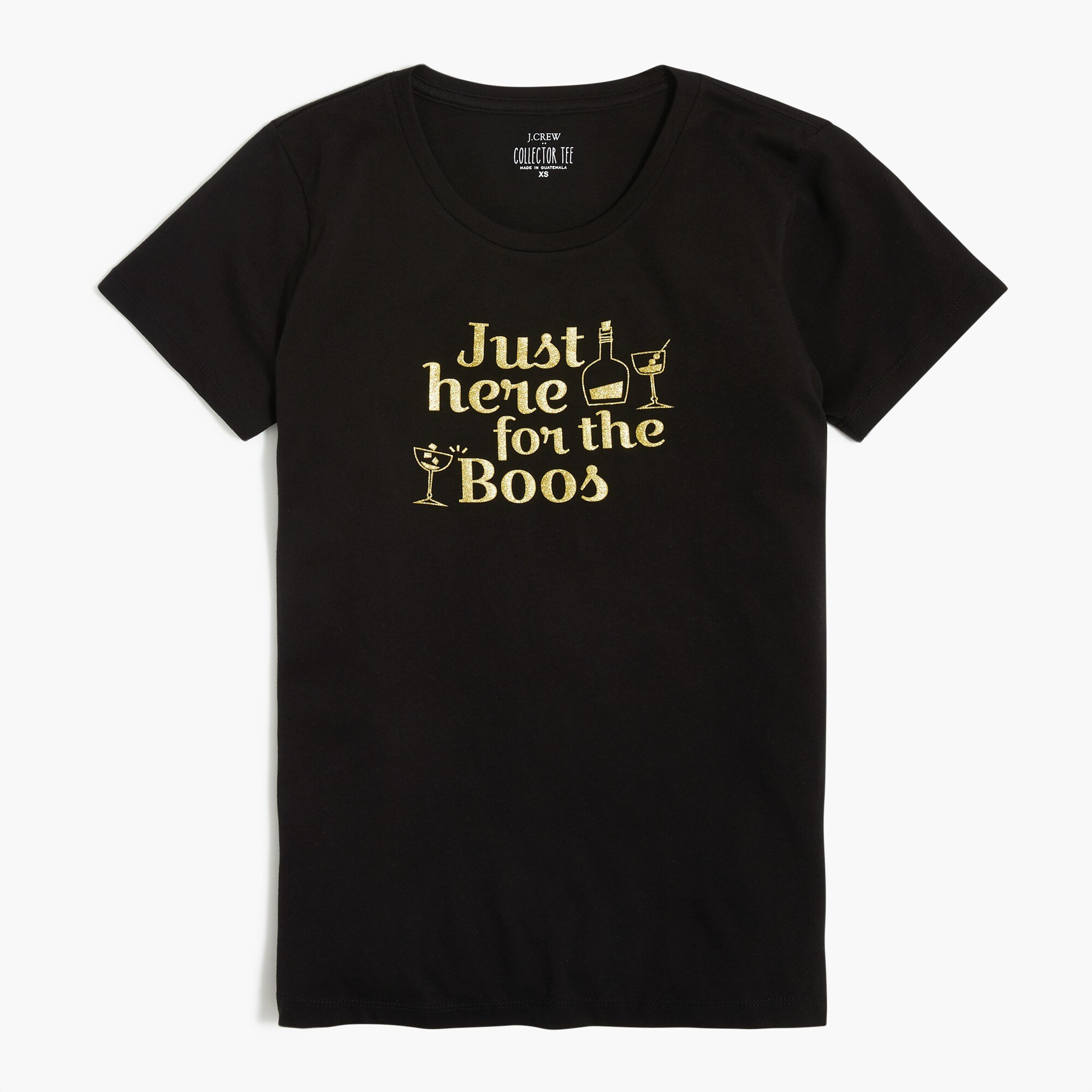 "just here for the boos" graphic tee for women