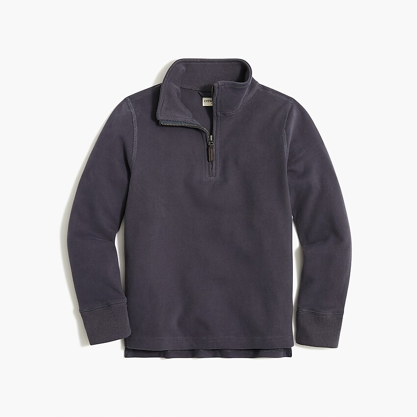 factory: boys' sueded half-zip popover sweatshirt for boys, right side, view zoomed