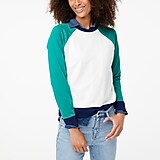 Colorblock baseball sweatshirt