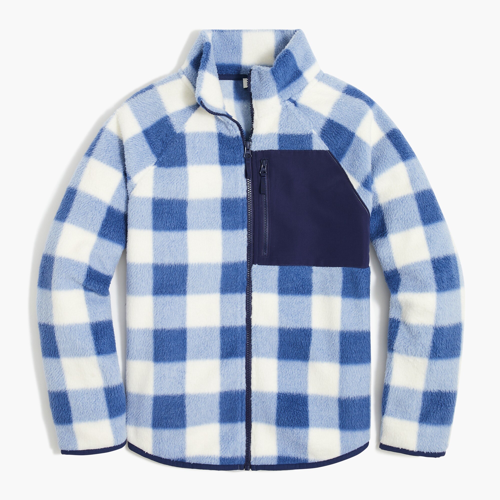 woven sherpa zip-up for women