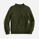 Kids' rollneck sweater in guernsey stitch