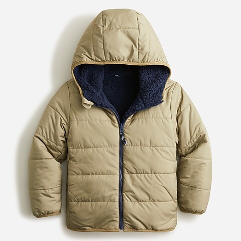 boys Boys' reversible sherpa puffer jacket in recycled polyester