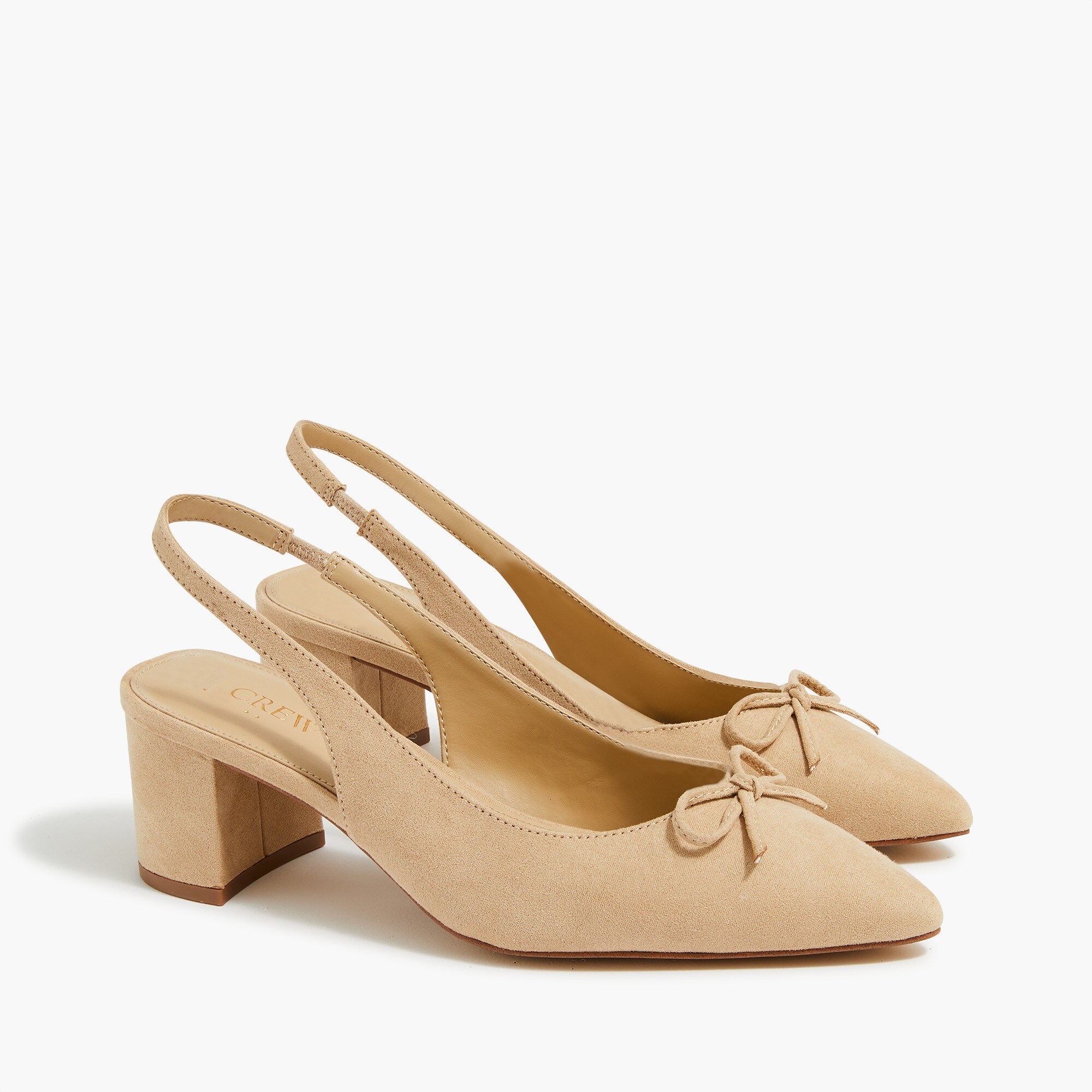 Slingback bow heels