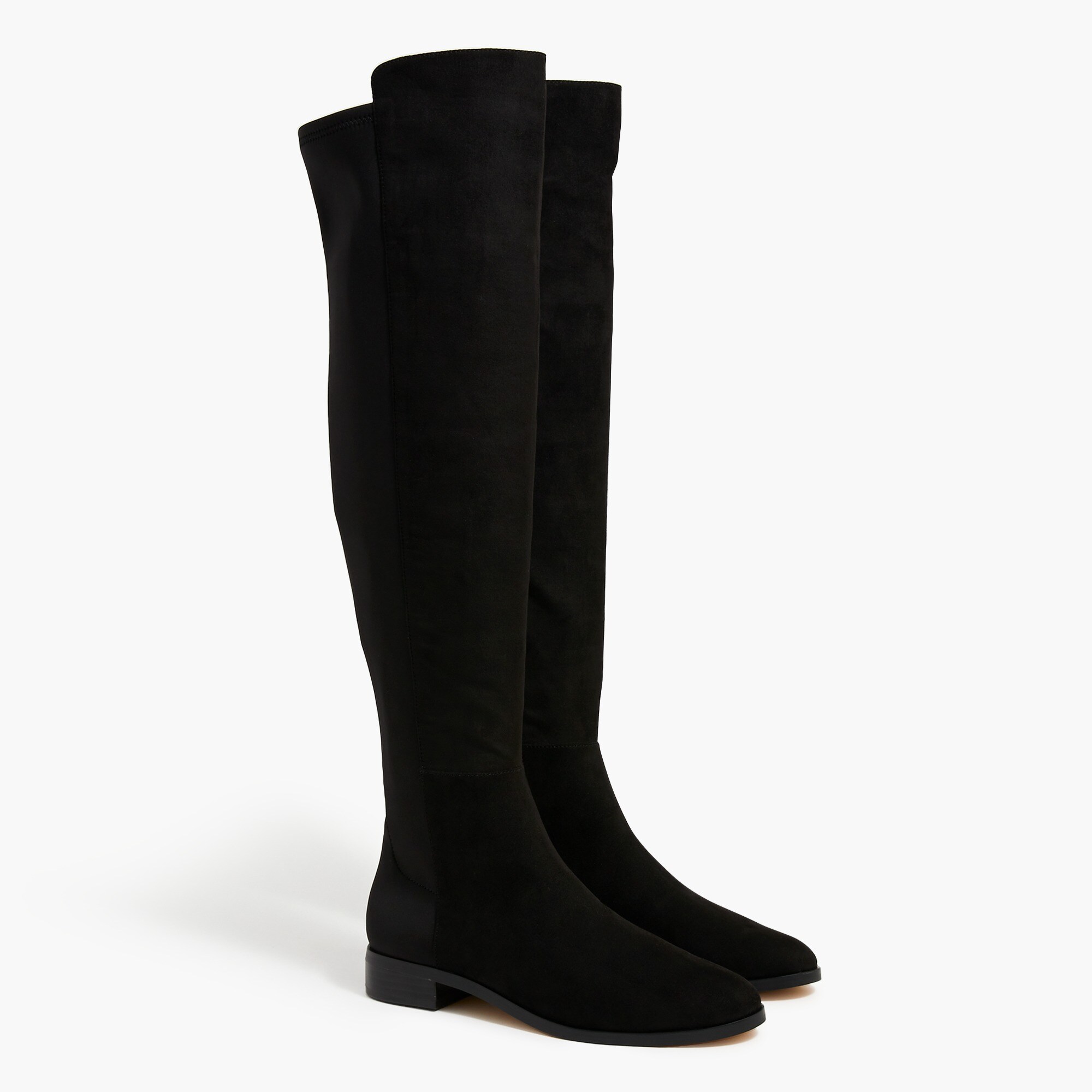  Sueded knee-high boots with stretch