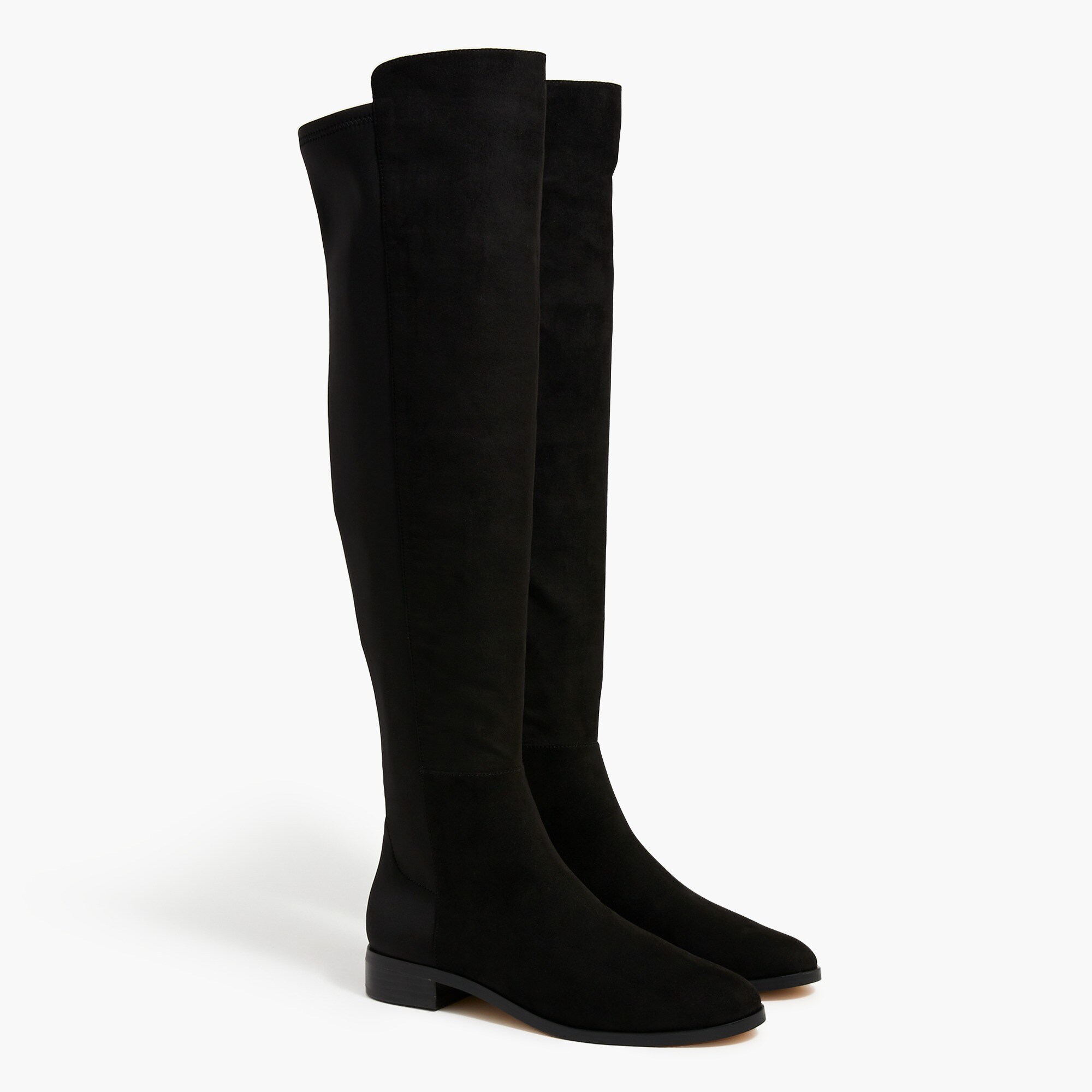 knee-high boots with stretch for women