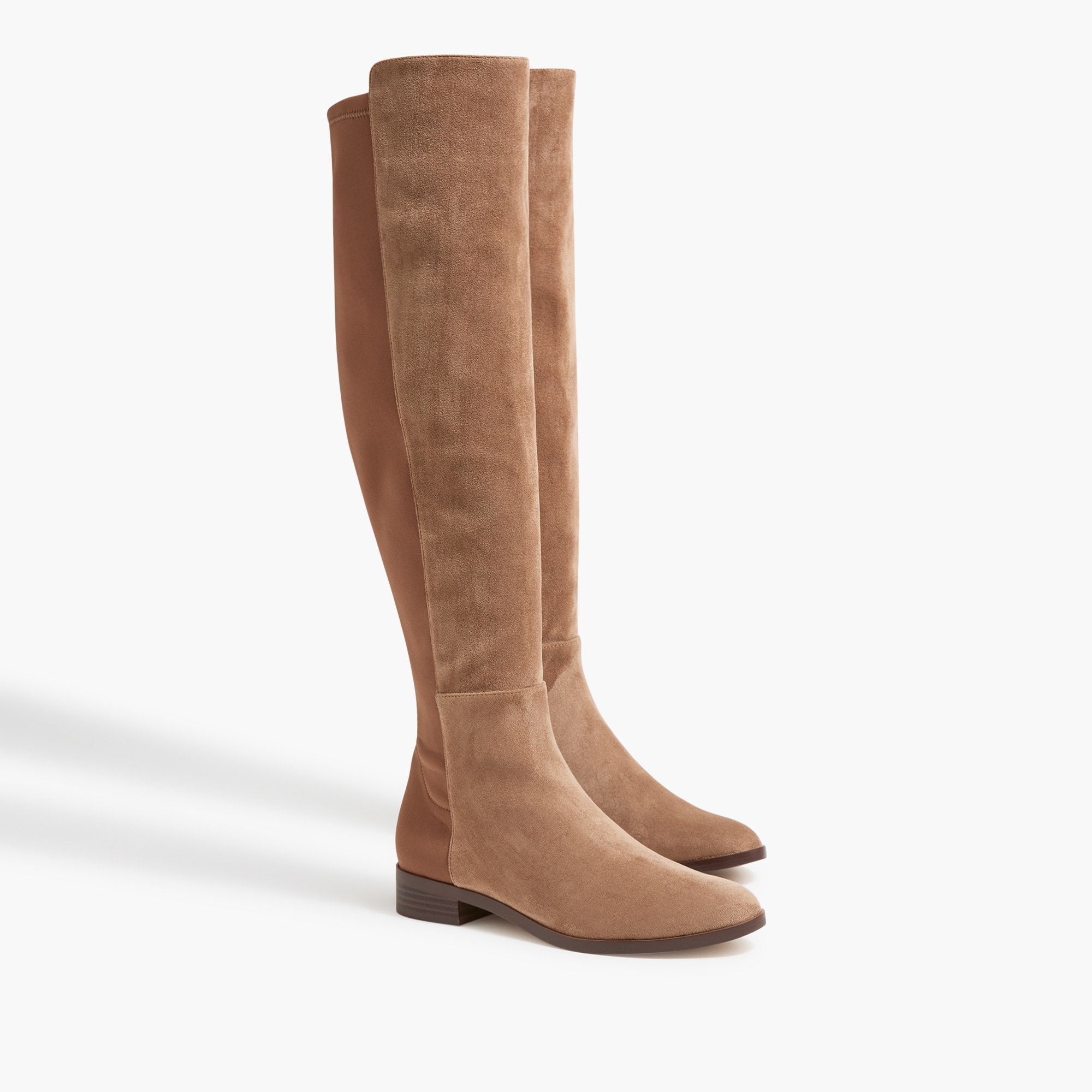 Knee-high boots with stretch
