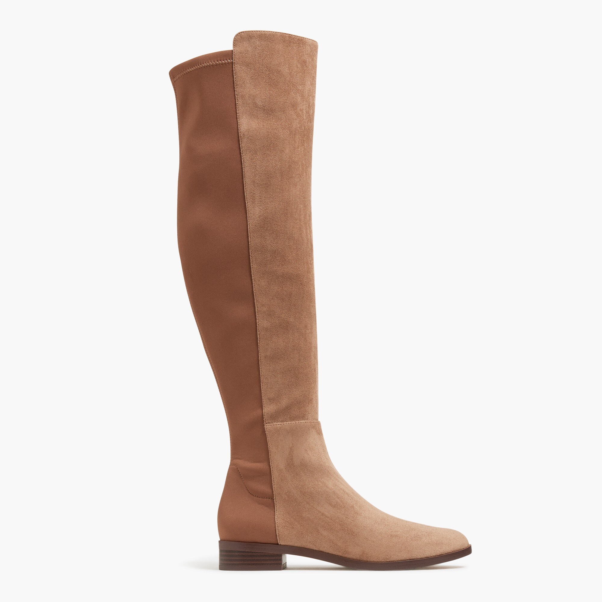 Knee-high boots with stretch