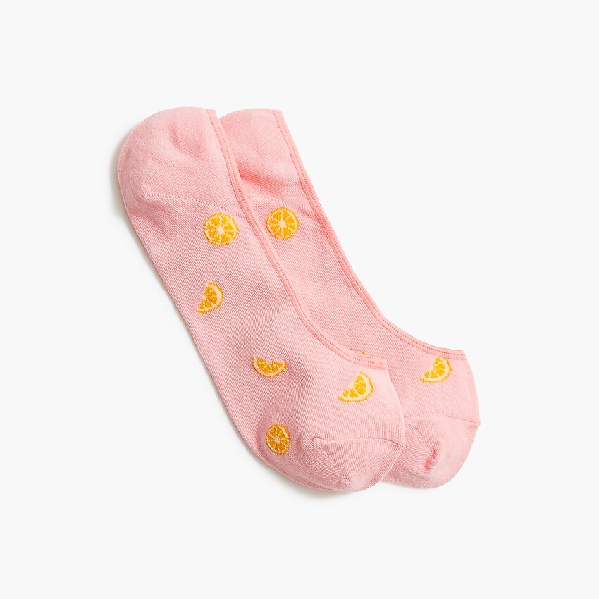 factory: lemon no-show socks for women, right side, view zoomed
