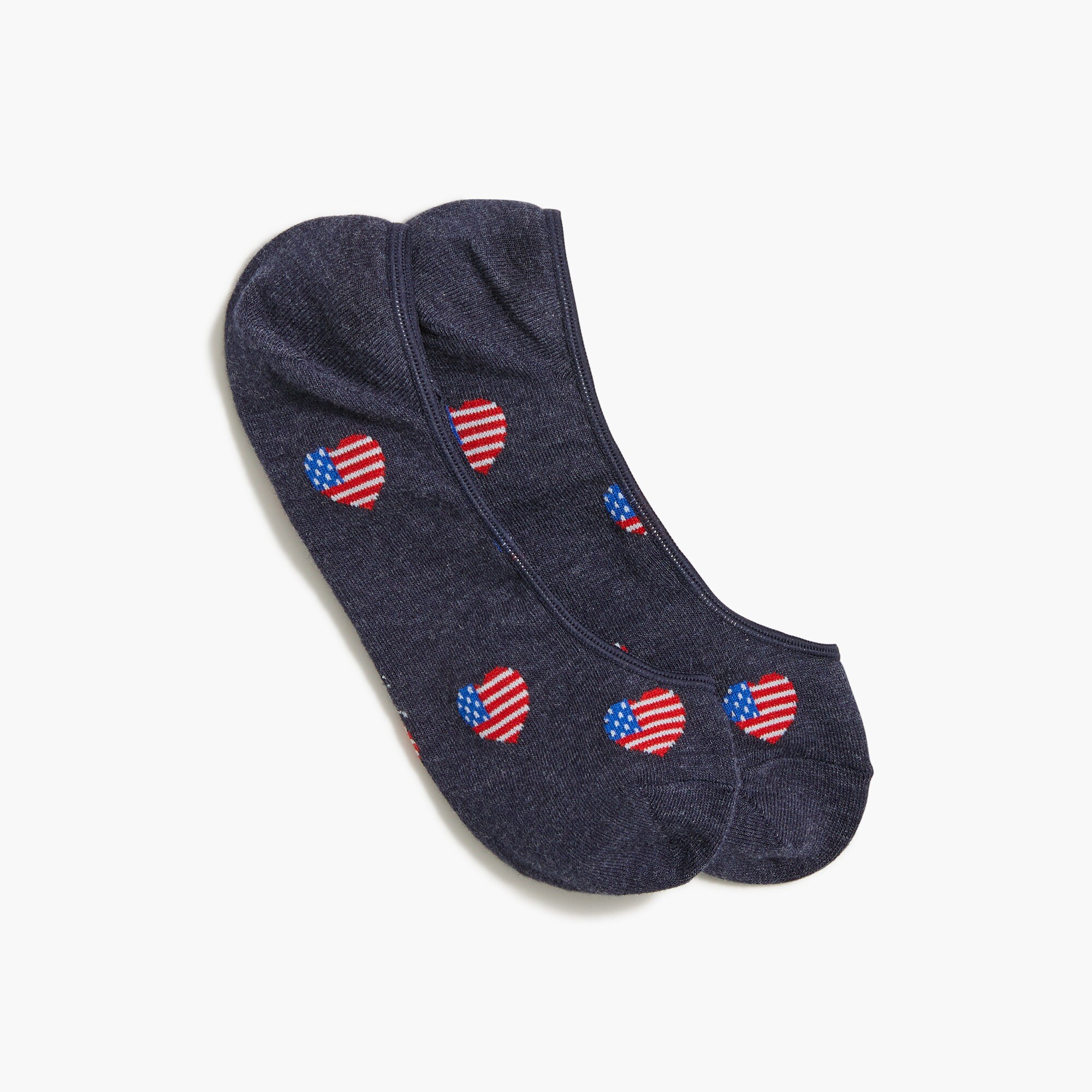 Heart no-show socks