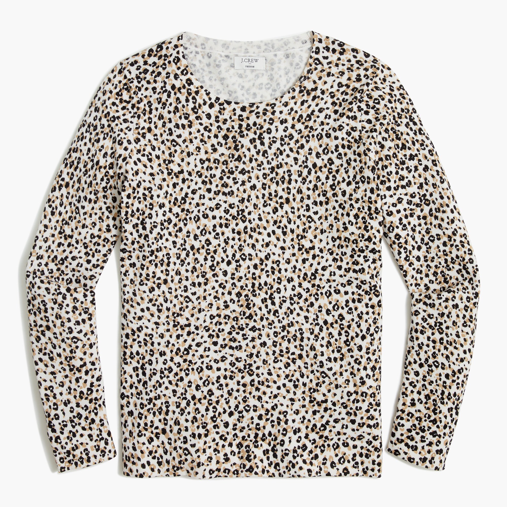 Mixed-leopard Teddie sweater