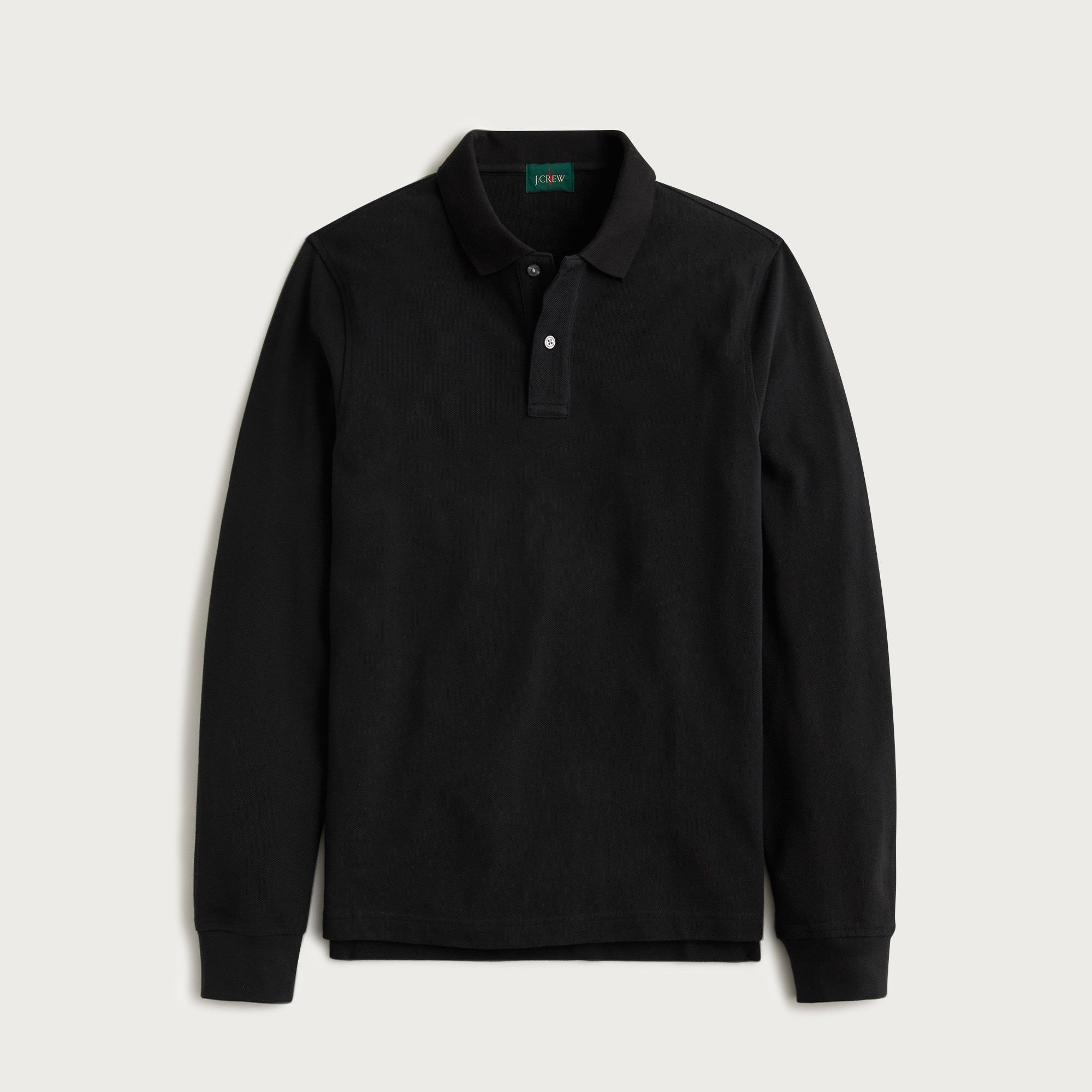 Long-sleeve classic piqué polo shirt