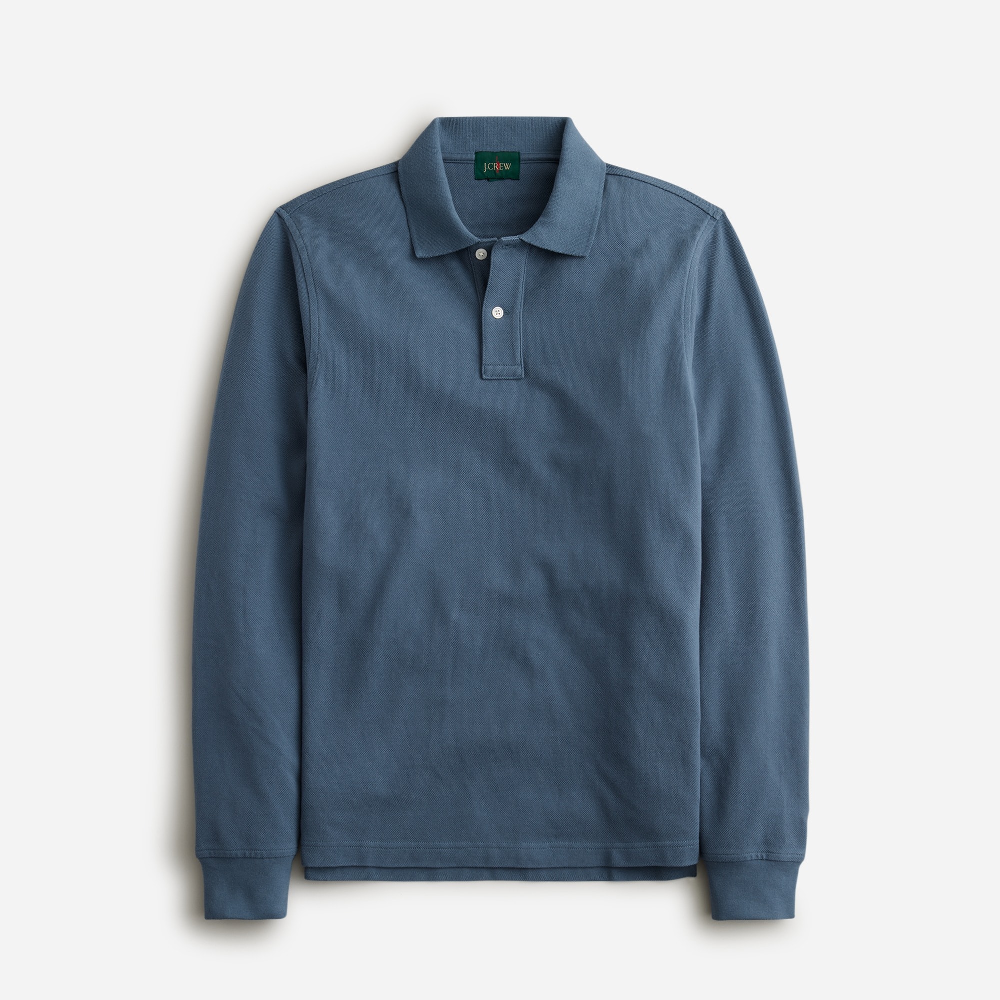  Long-sleeve classic piqué polo shirt