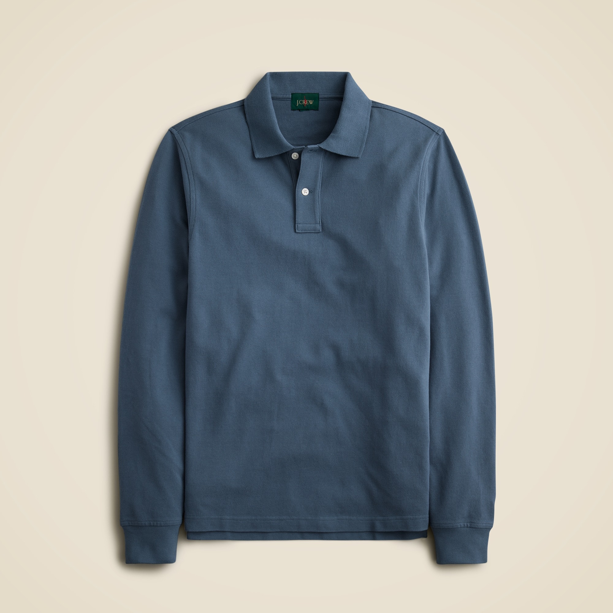Long-sleeve classic piqué polo shirt