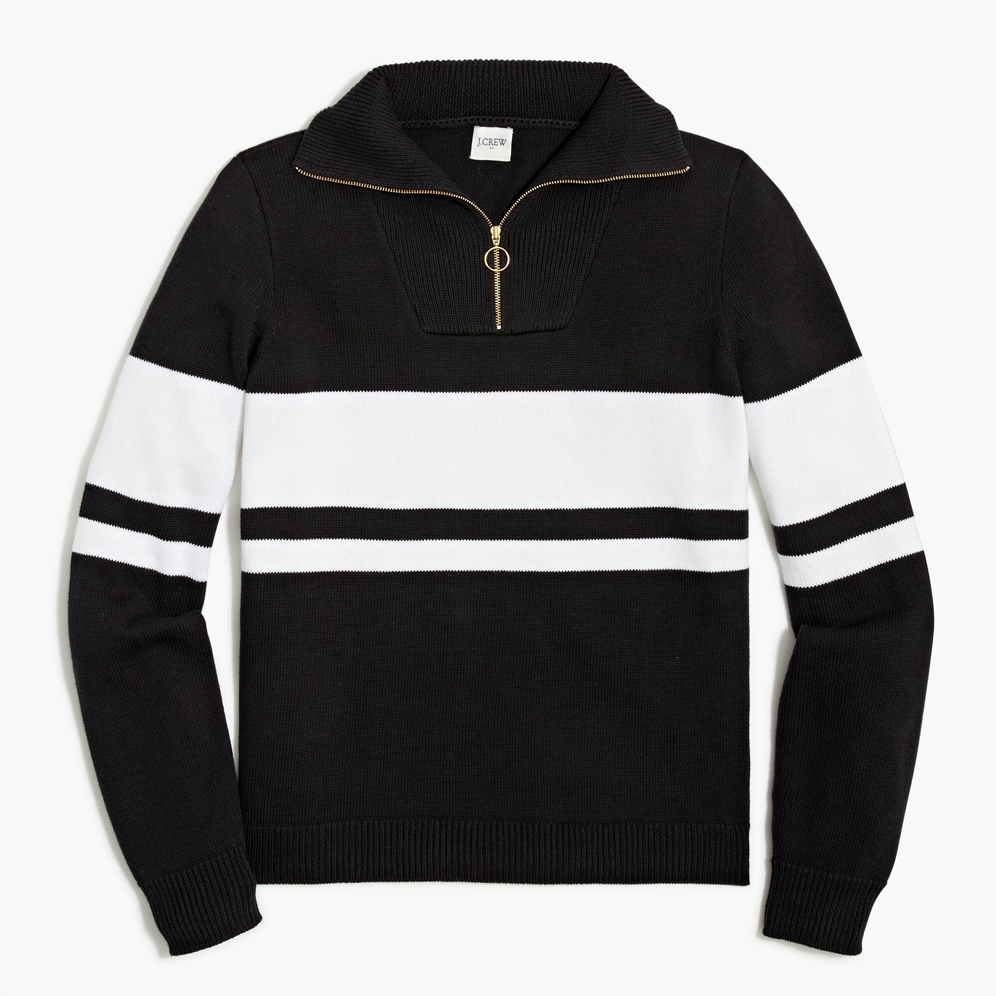 Active cotton quarter-zip pullover