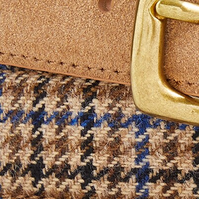 Wool-blend suit belt MIXED BROWN GUN CLUB CH j.crew: wool-blend suit belt for men