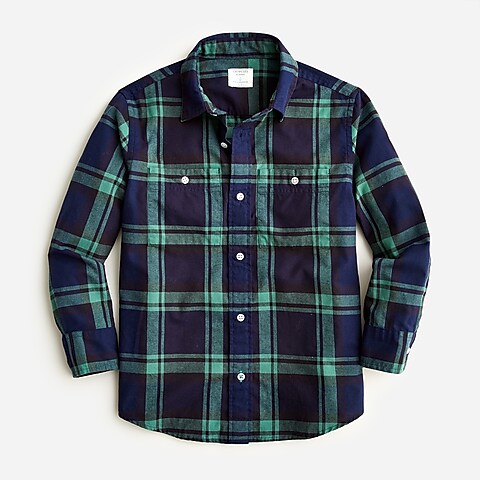 boys Kids' relaxed-fit shirt in lightweight flannel