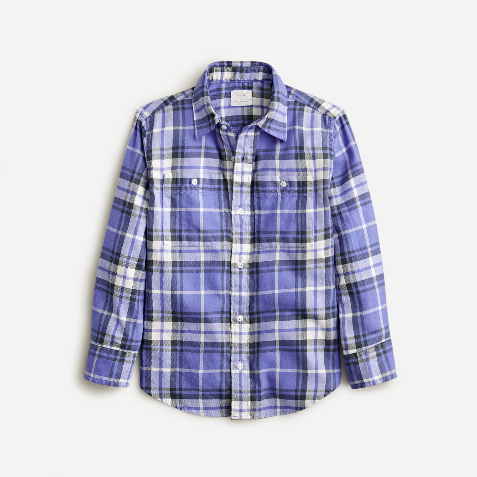  Kids' relaxed-fit shirt in lightweight flannel