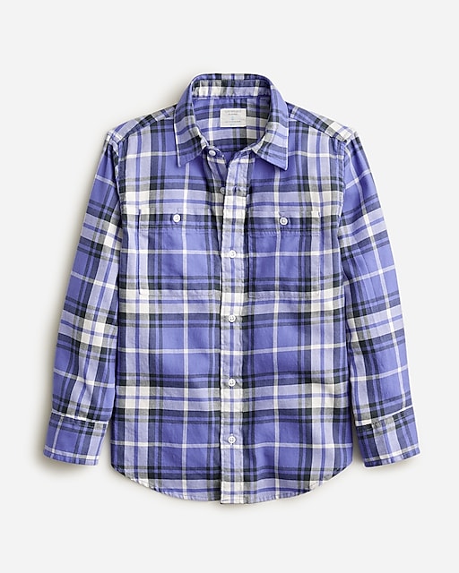  Kids' relaxed-fit shirt in lightweight flannel