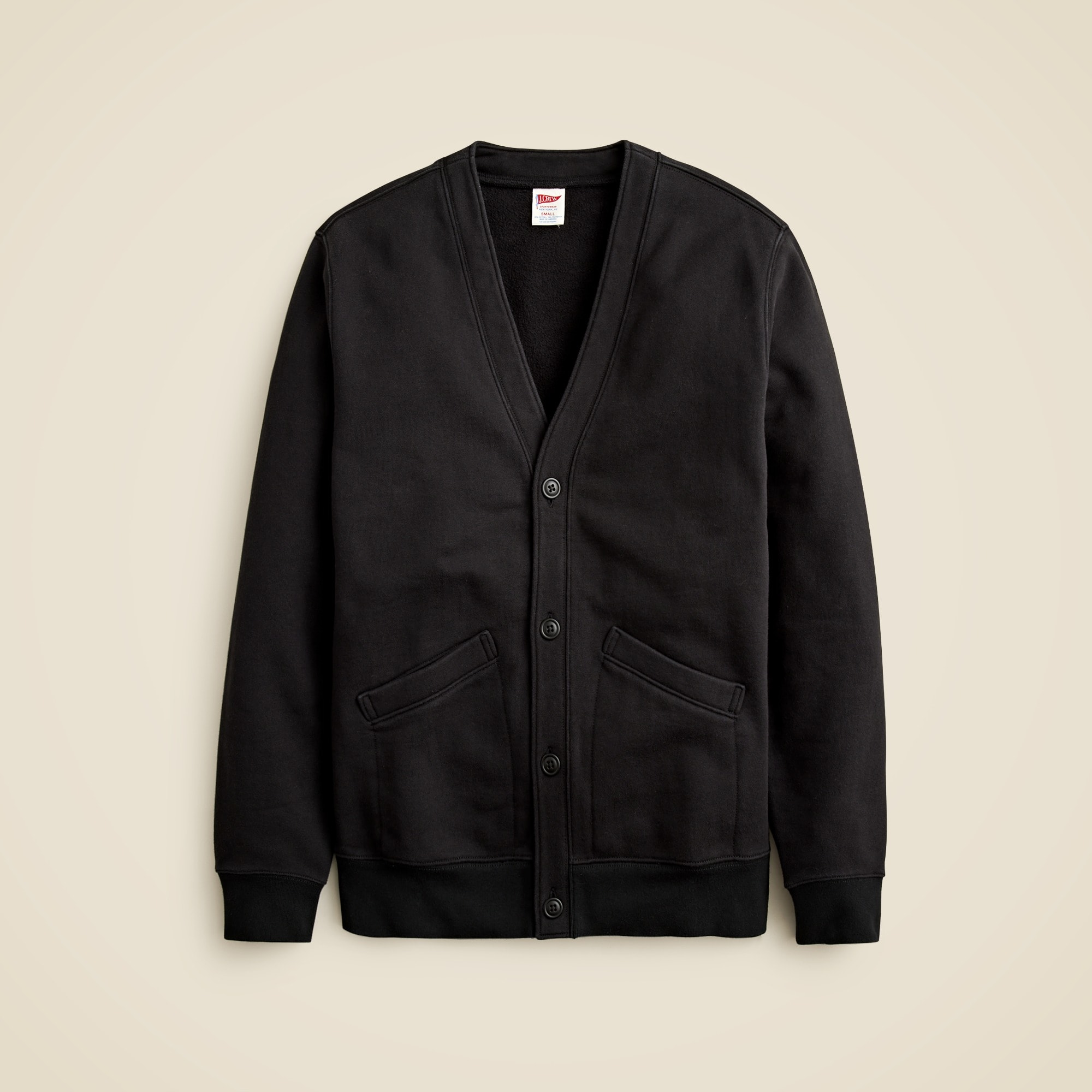 J.Crew Heritage 14 Oz. Fleece Cardigan Sweater For Men