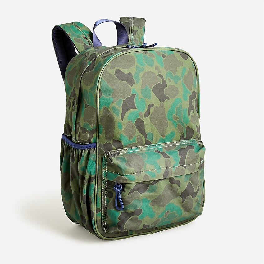 j.crew: kids' backpack in camo for boys, right side, view zoomed