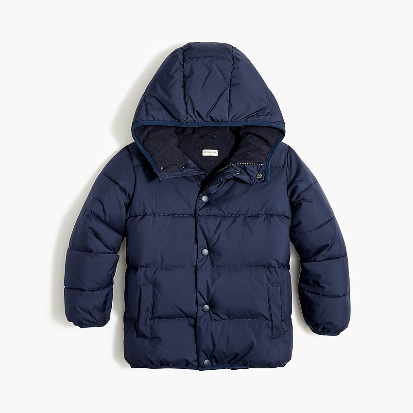 factory: boys' zip puffer jacket for boys, right side, view zoomed
