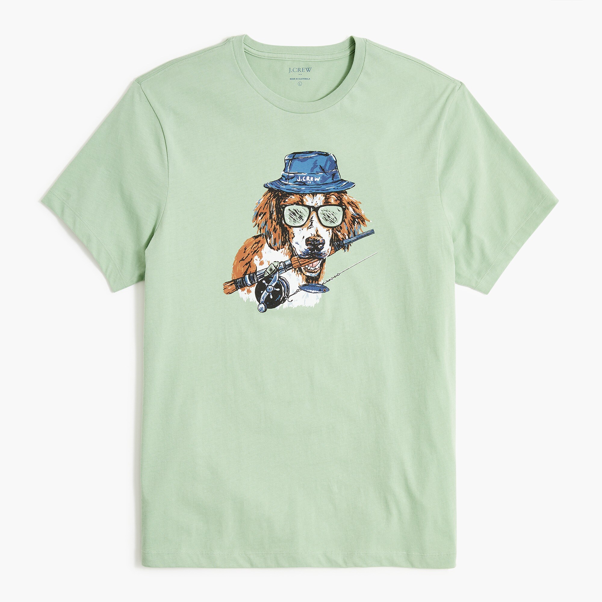 Fishing dog graphic tee