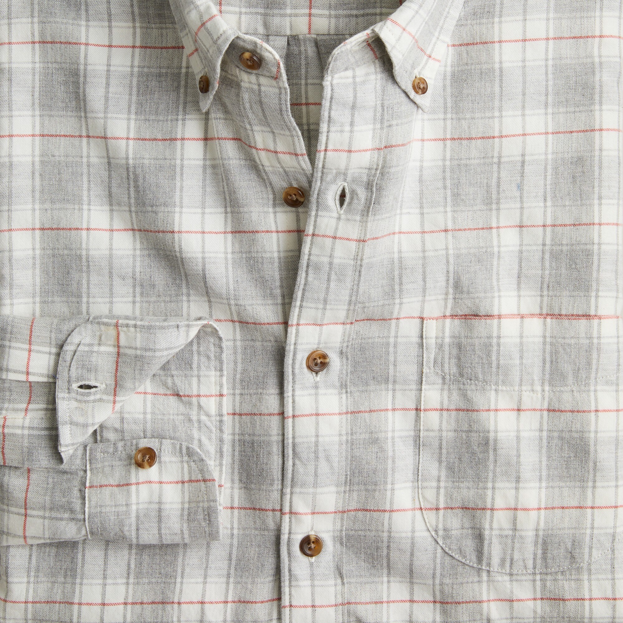 Slim brushed twill shirt