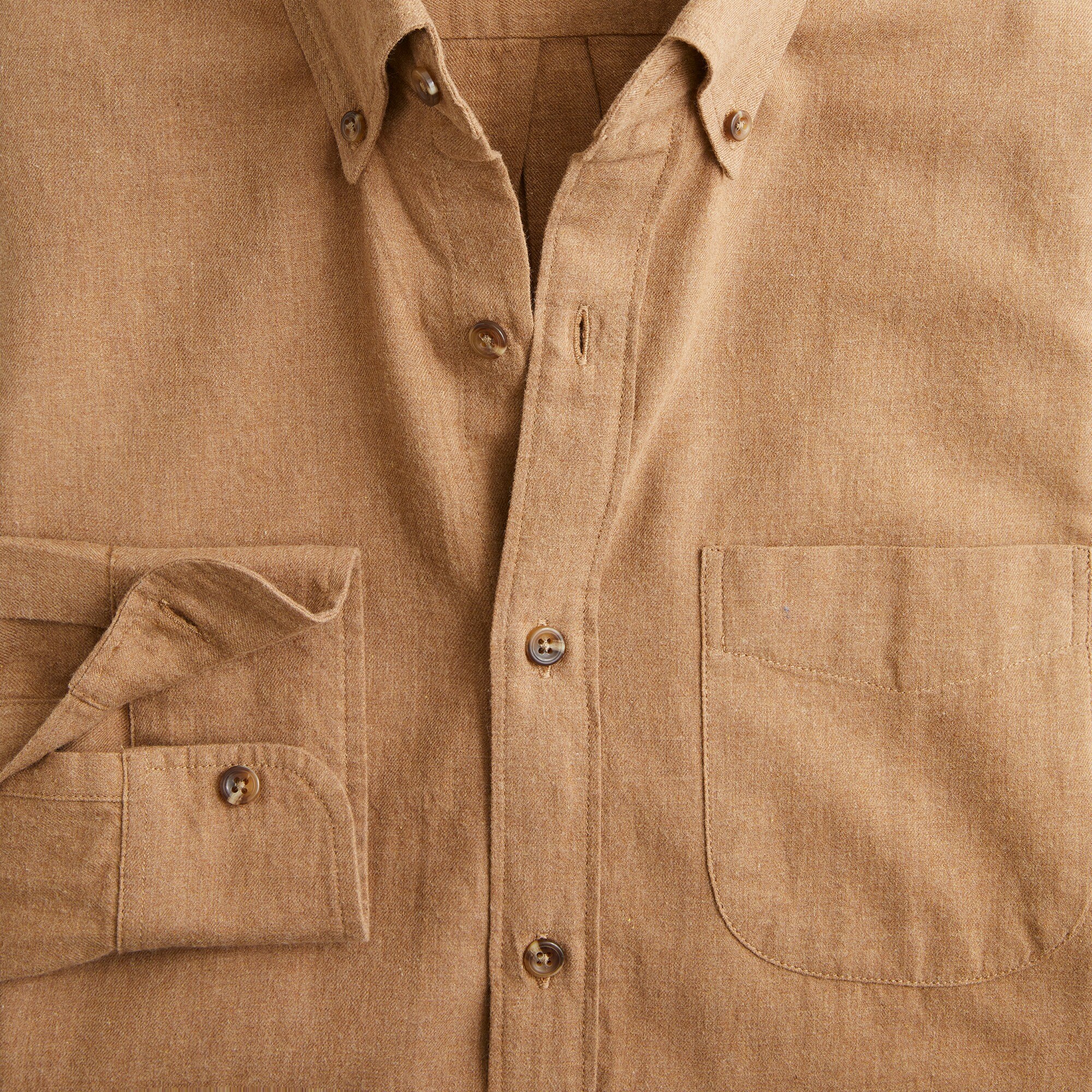 Slim brushed twill shirt