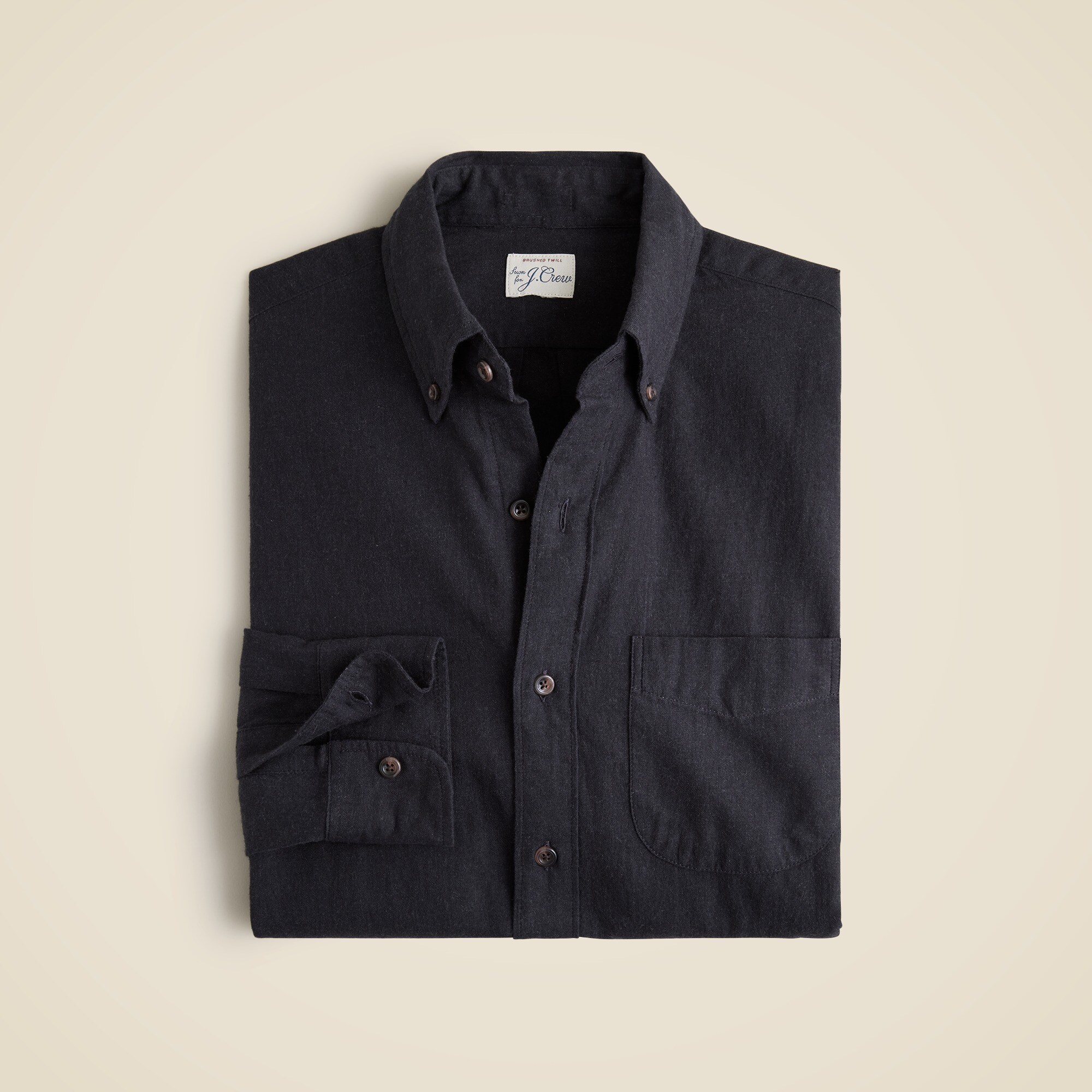 mens Slim brushed twill shirt