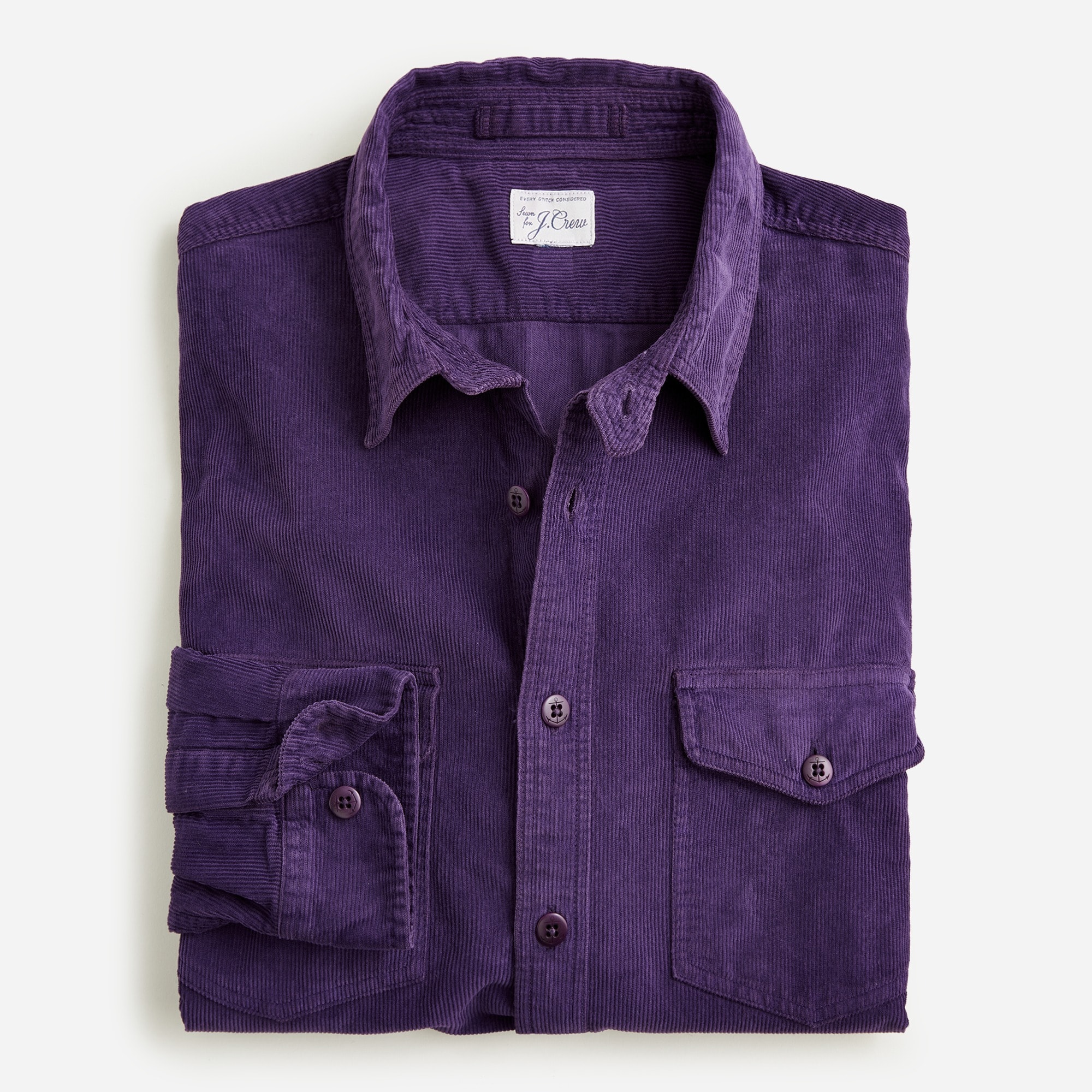 J.Crew: Garment-dyed Corduroy CPO Shirt For Men
