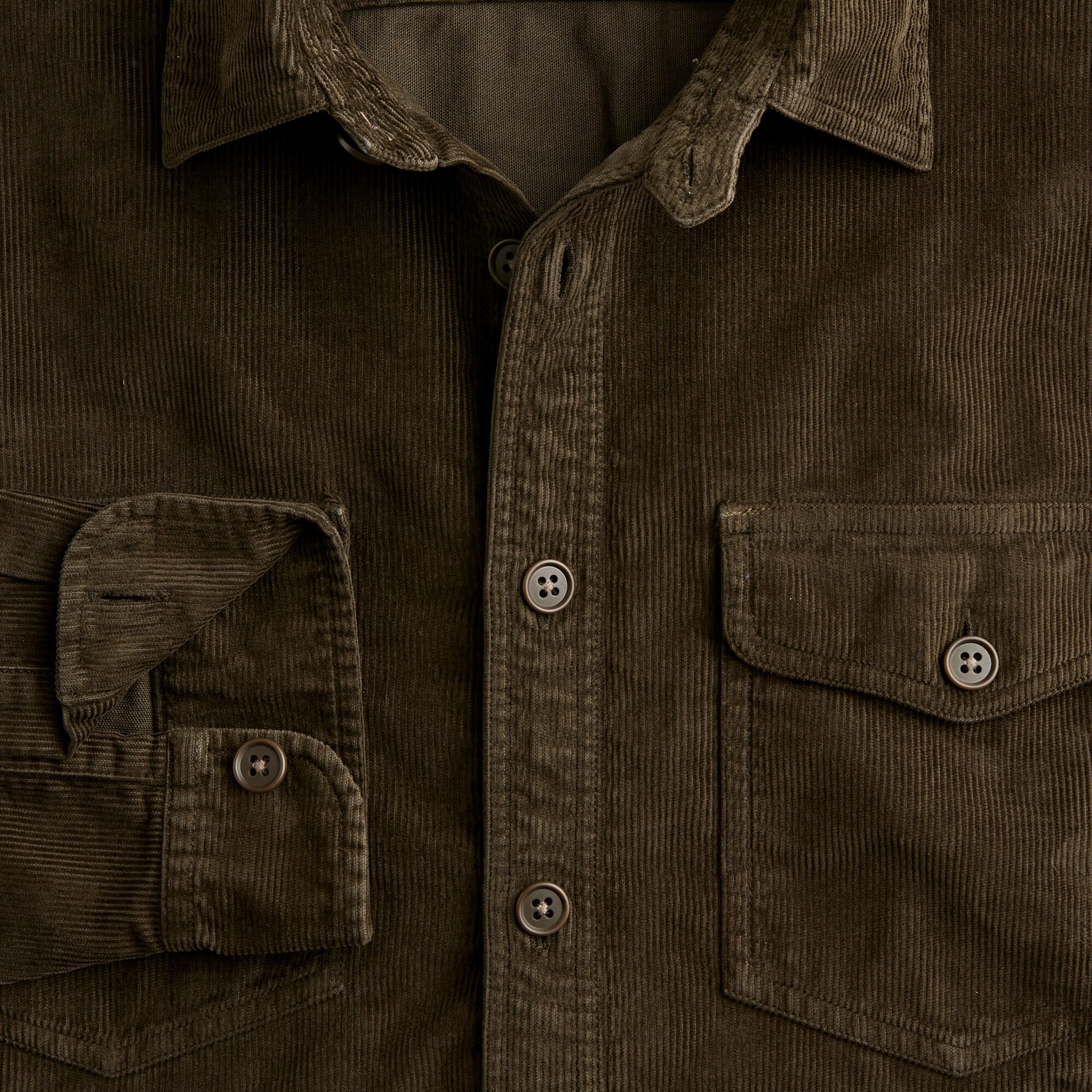 J.Crew: Garment-dyed Corduroy CPO Shirt For Men