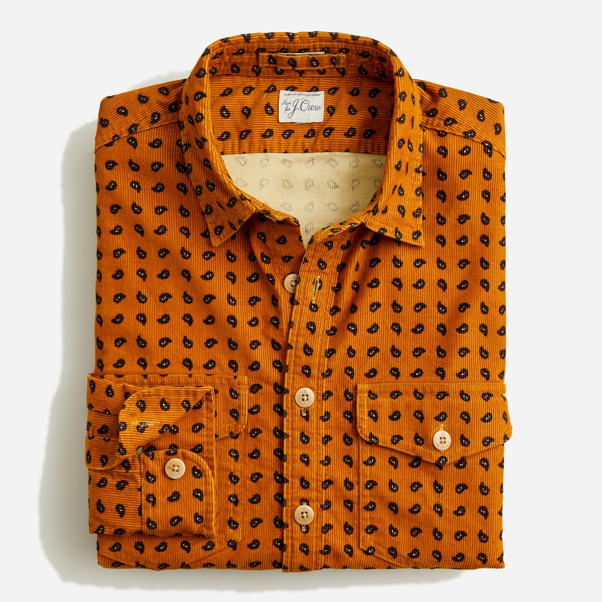 Corduroy CPO shirt in print