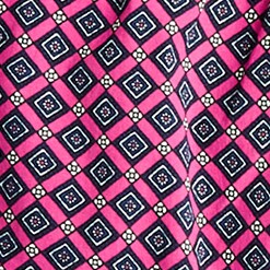 SQUARE FLOWER PINK NAVY