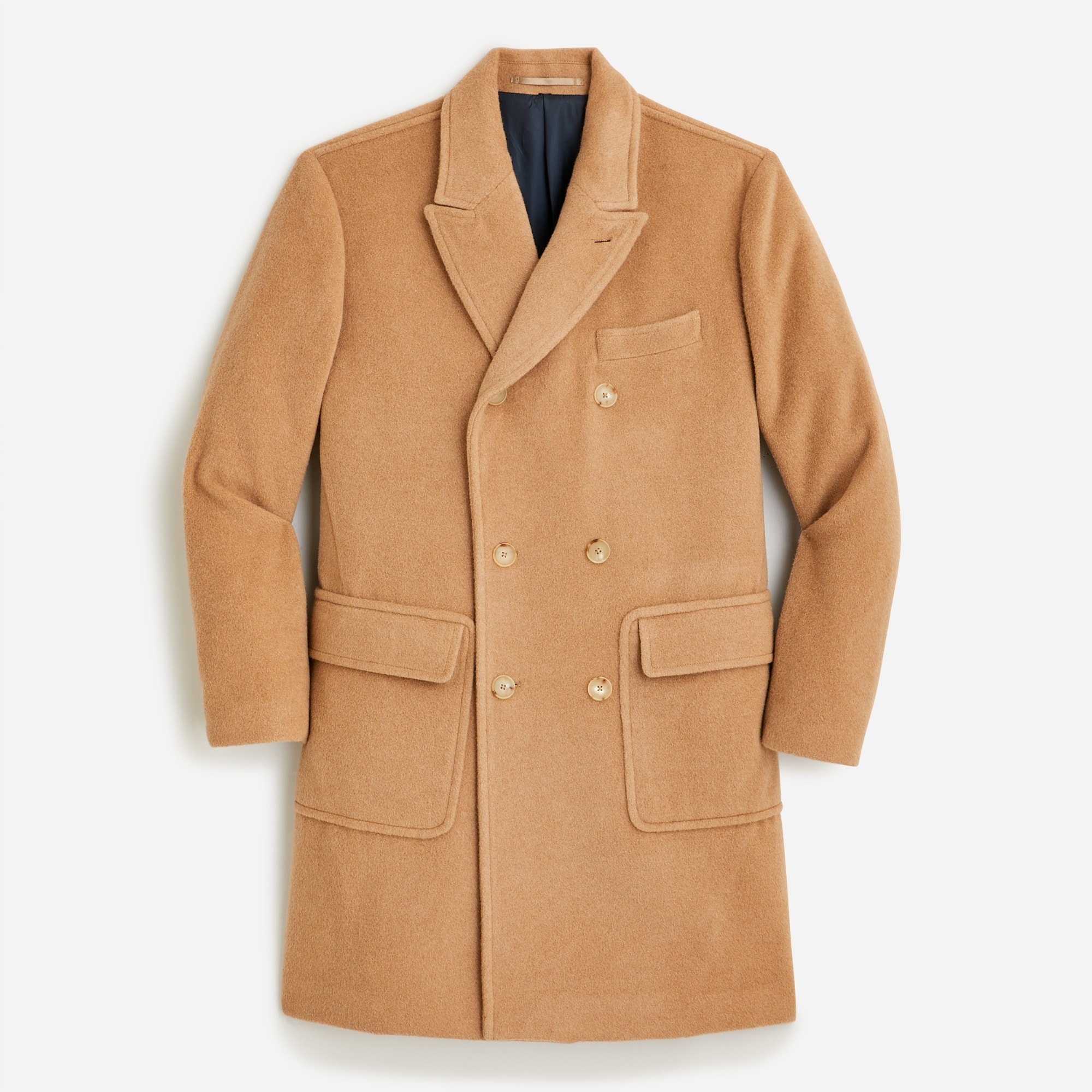 Ludlow double-breasted topcoat in English camel hair