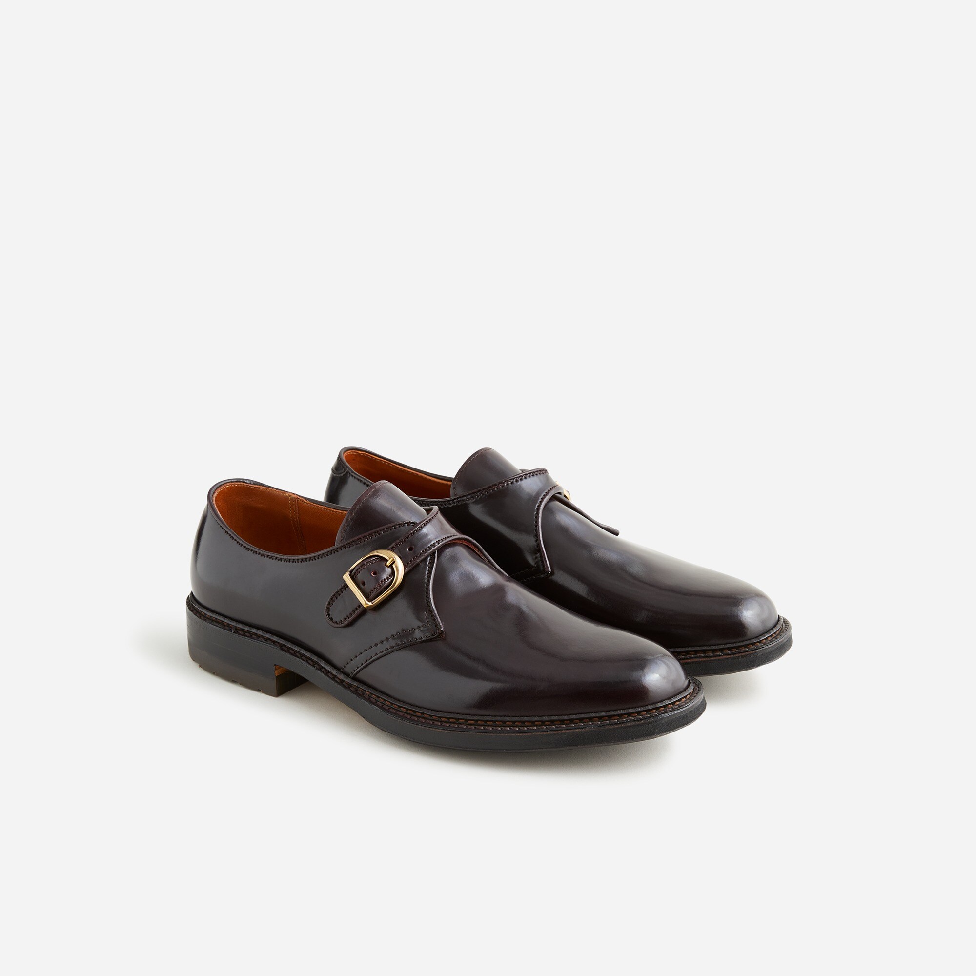 J.Crew Alden For J.Crew Cordovan Monk strap Dress Shoes For Men