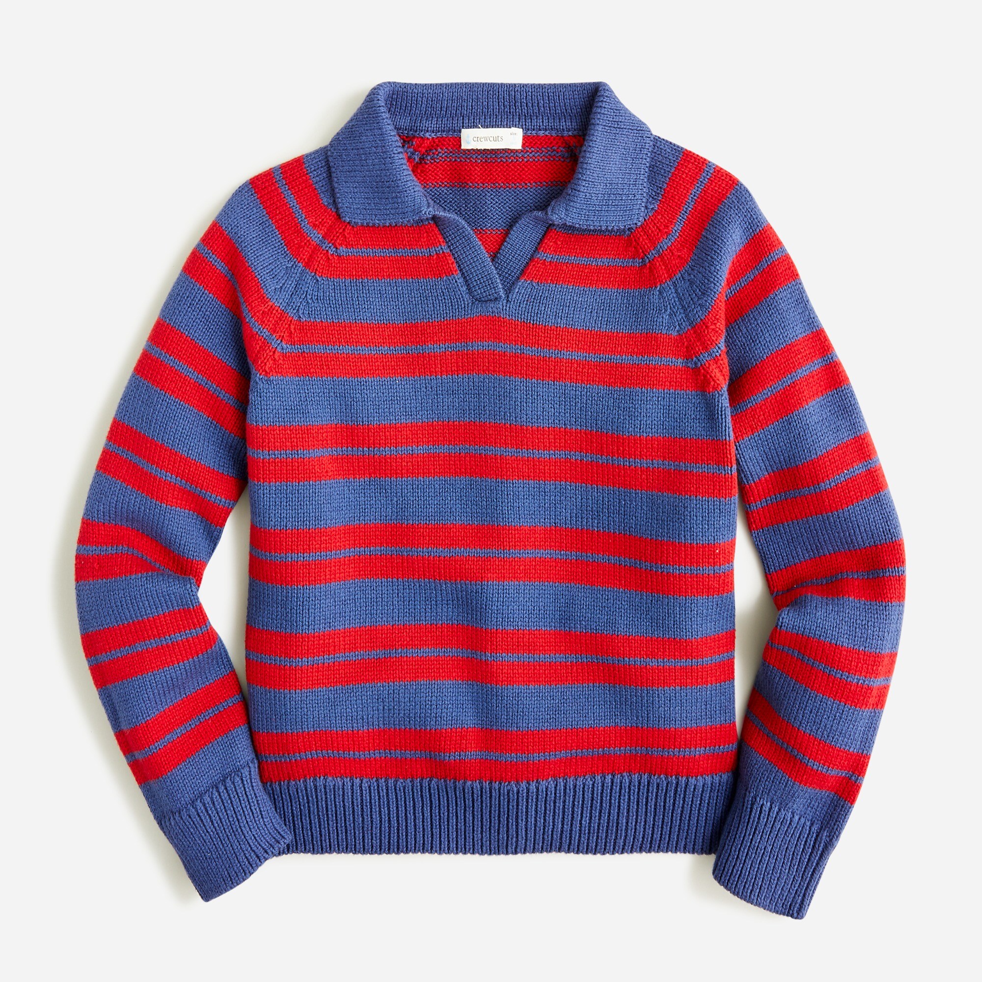 Kids' collared sweater in stripe
