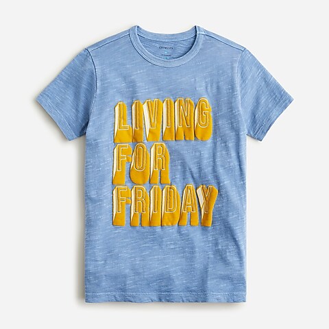 boys Kids' short-sleeve "living for Friday" graphic T-shirt