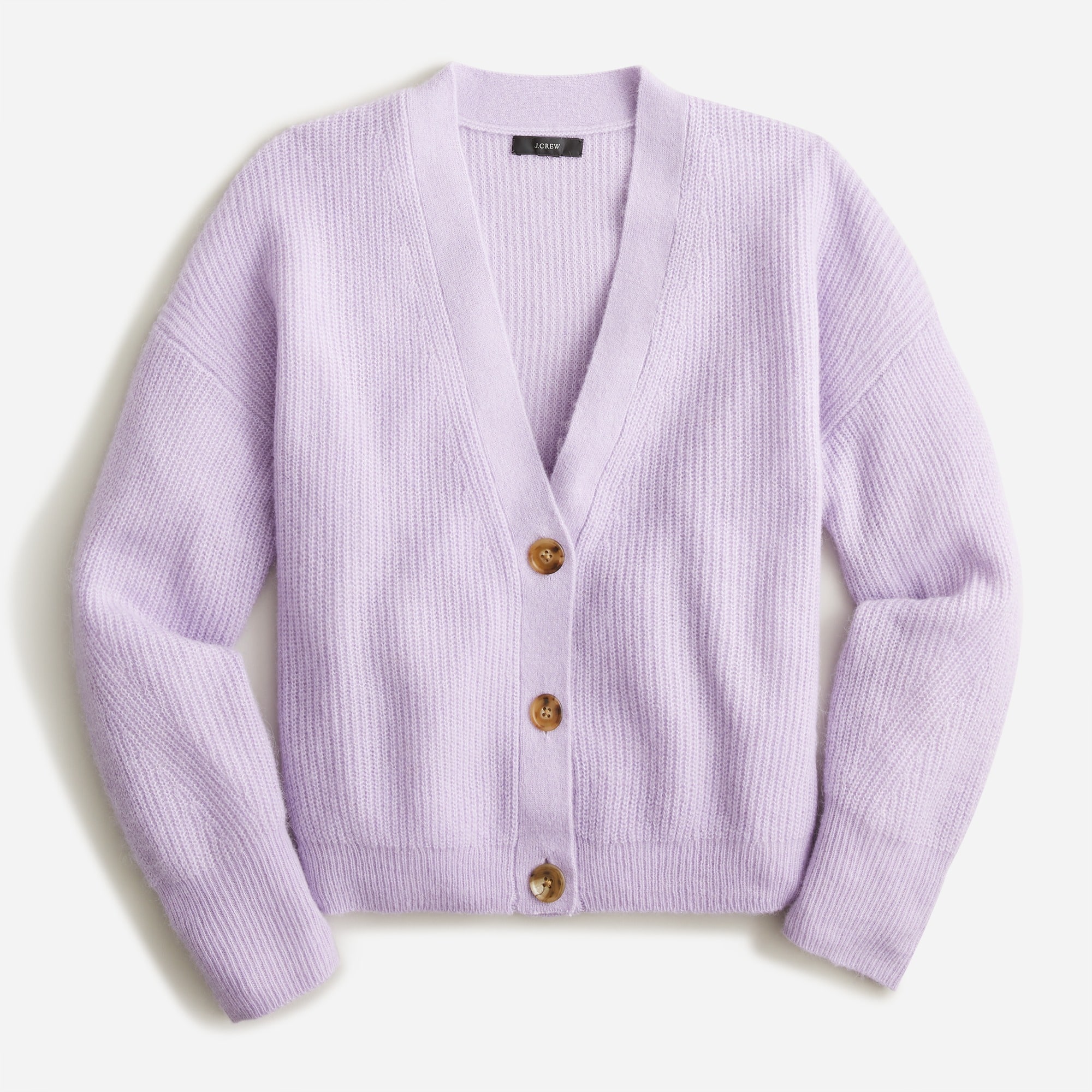 J.Crew: Ribbed V-neck Cardigan Sweater For Women